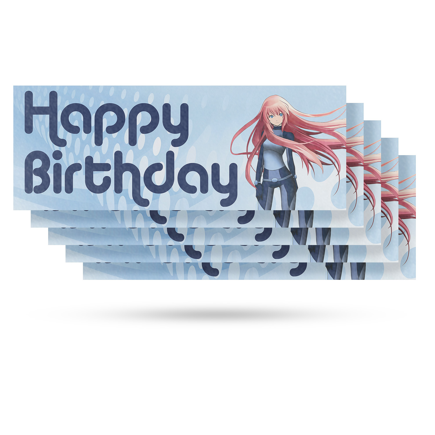 Happy Birthday Anime Vinyl Decal Celebration Themes Party Decorations