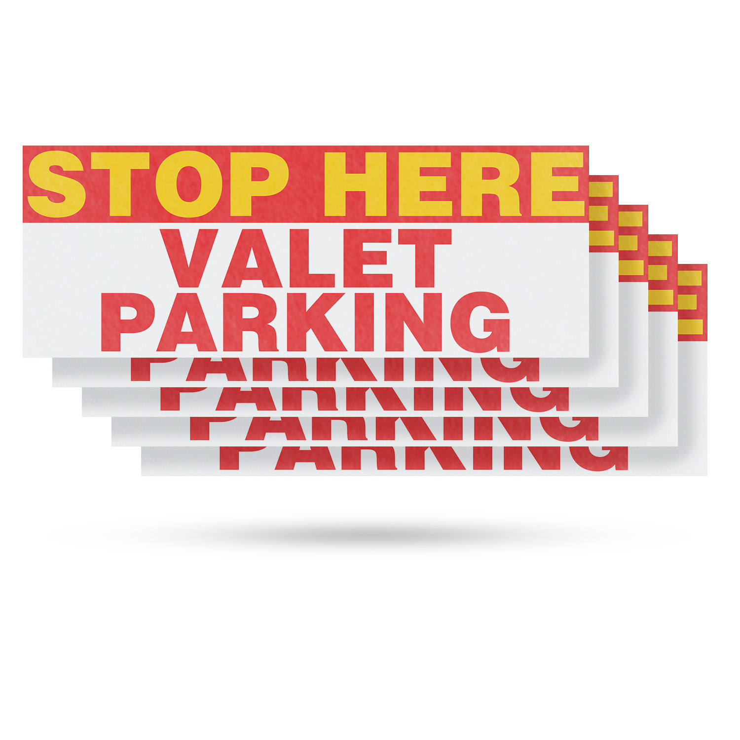 Stop Here Valet Parking Vinyl Decal Traffic Control Clear Directions