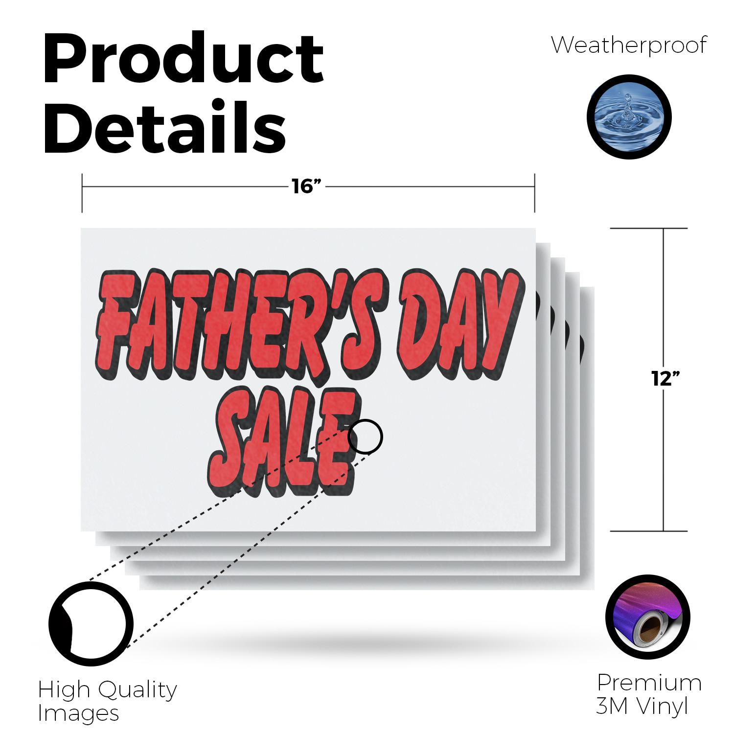 Father s Day Sale Vinyl Decal Special Offers Retail Promotions Gift