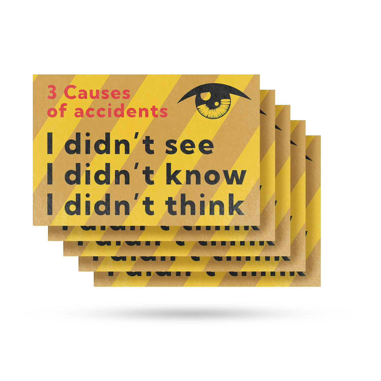 3 Causes of Accidents Vinyl Decal Safety OSHA/Construction Workplace Hazard