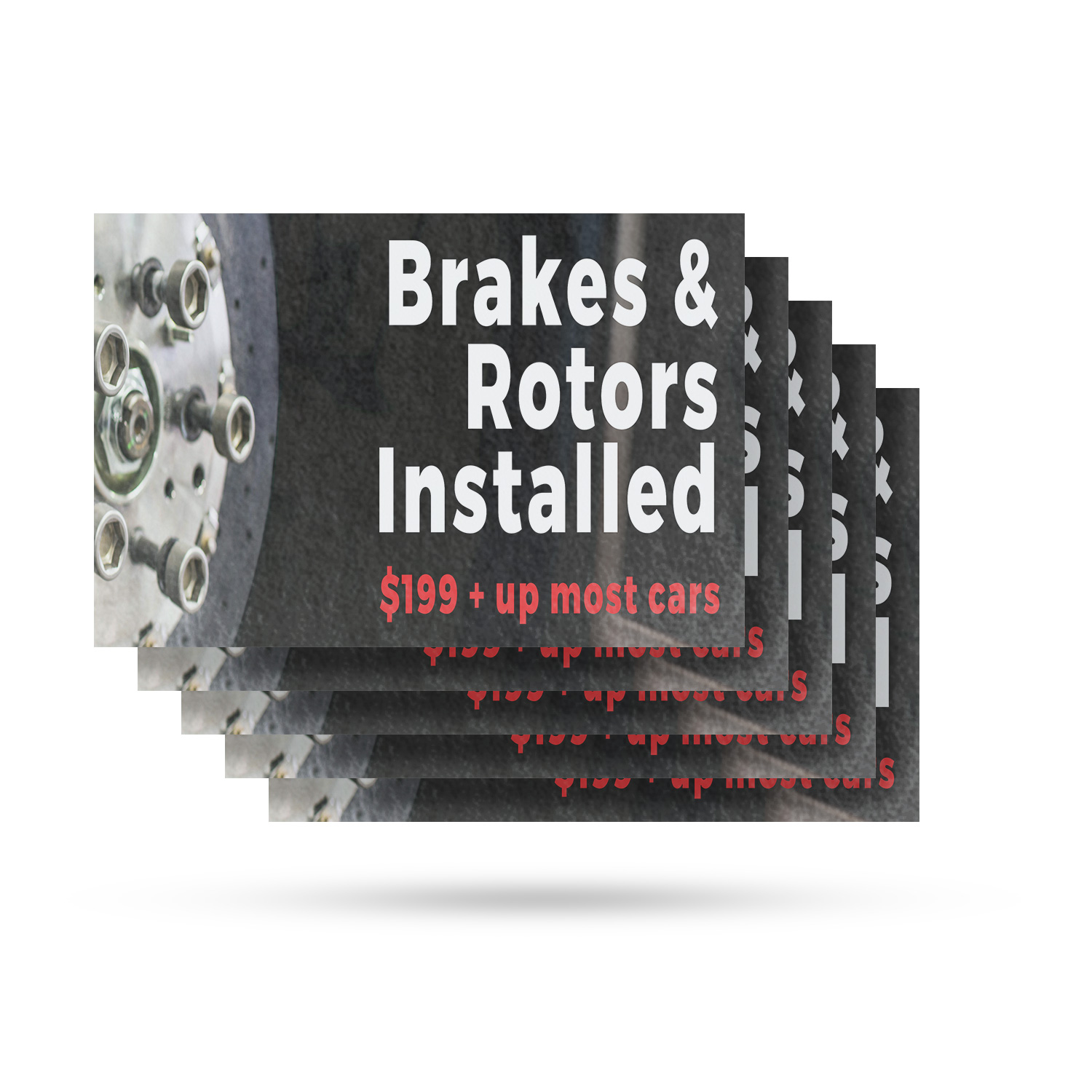 Brakes and Rotors Installed Vinyl Decal Professional Auto Shops Quality