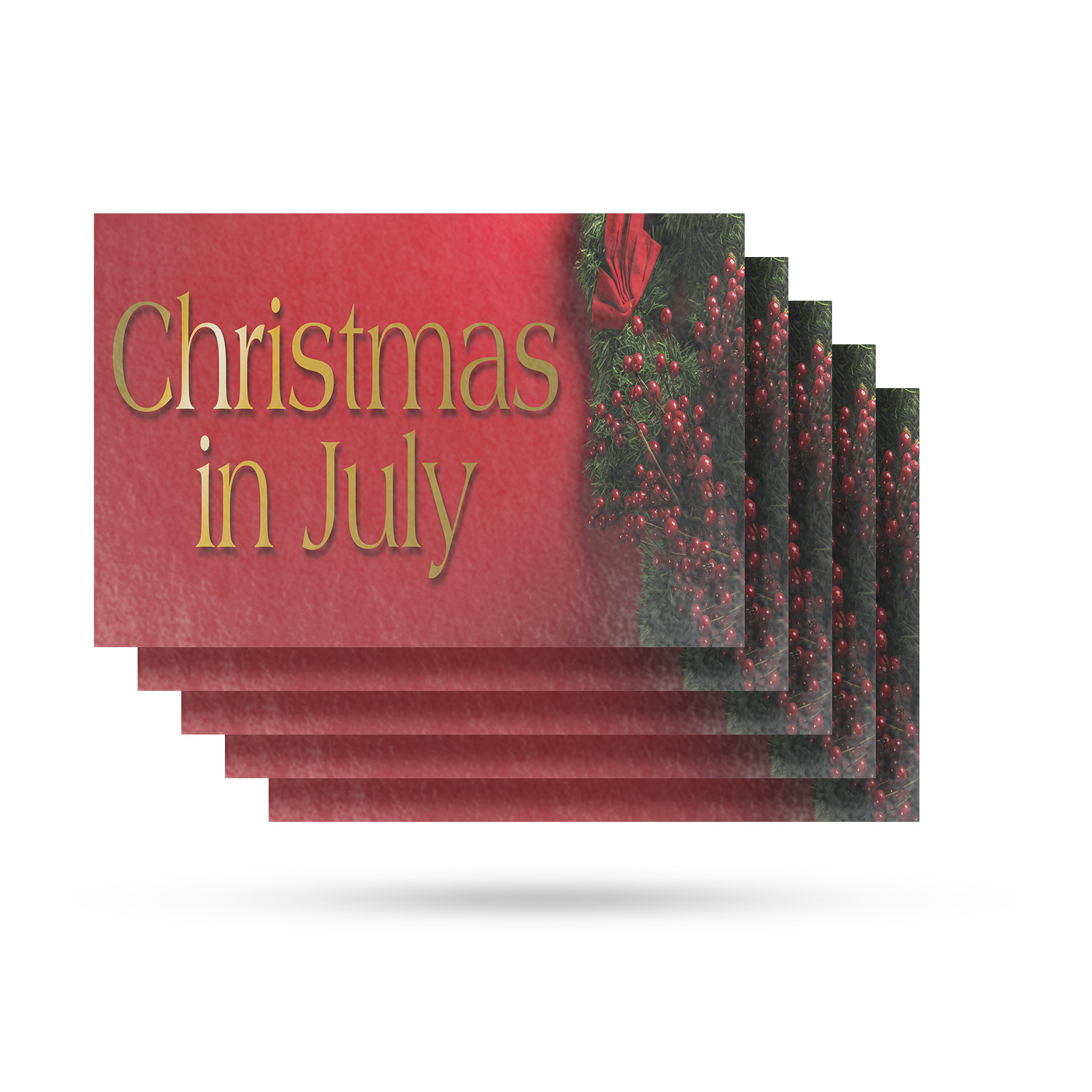Christmas in July Vinyl Decal Seasonal Promotions Festive Decor Retail Sales