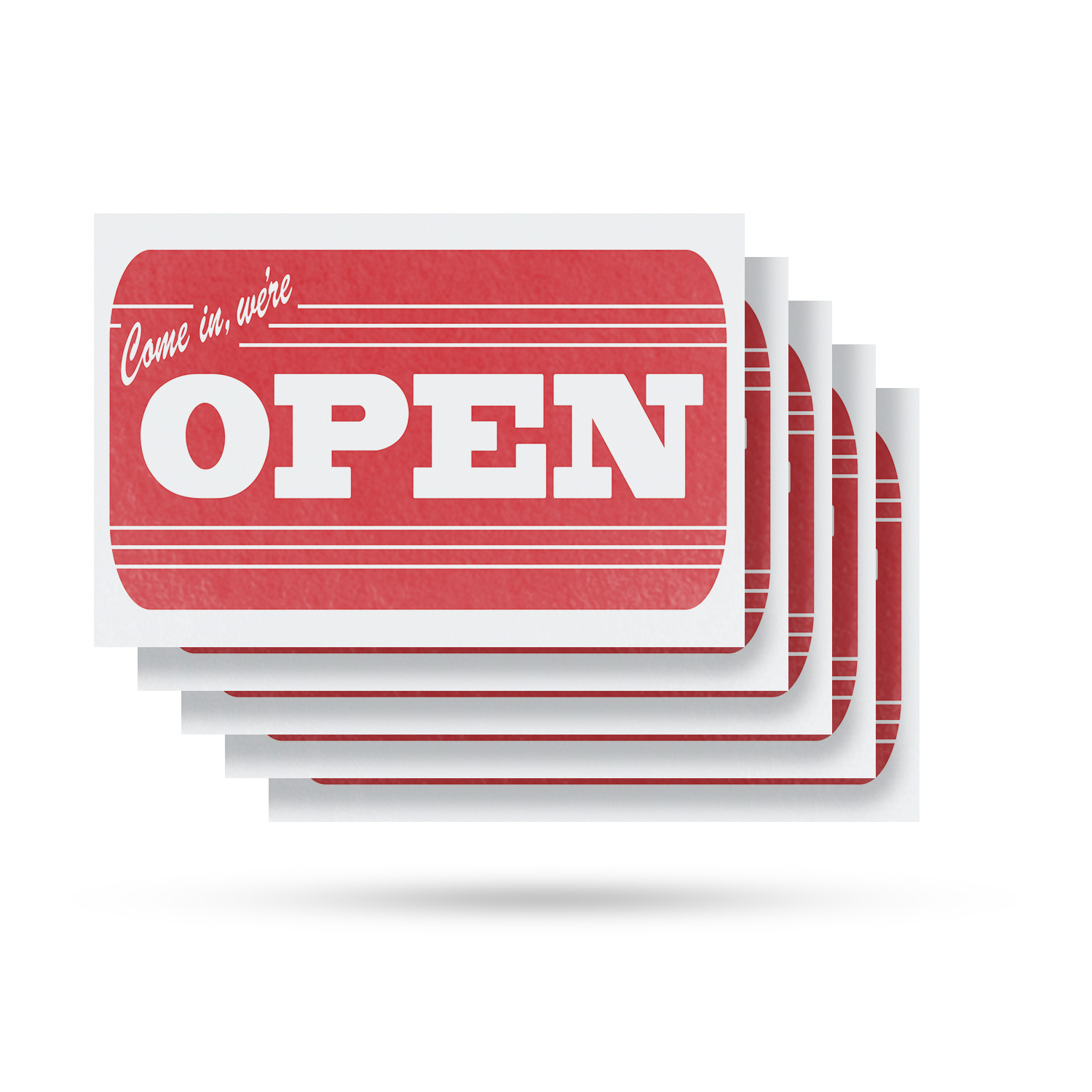 Come In We&rsquo;re Open Vinyl Decal Business Signage Clear Messaging Customer Ready