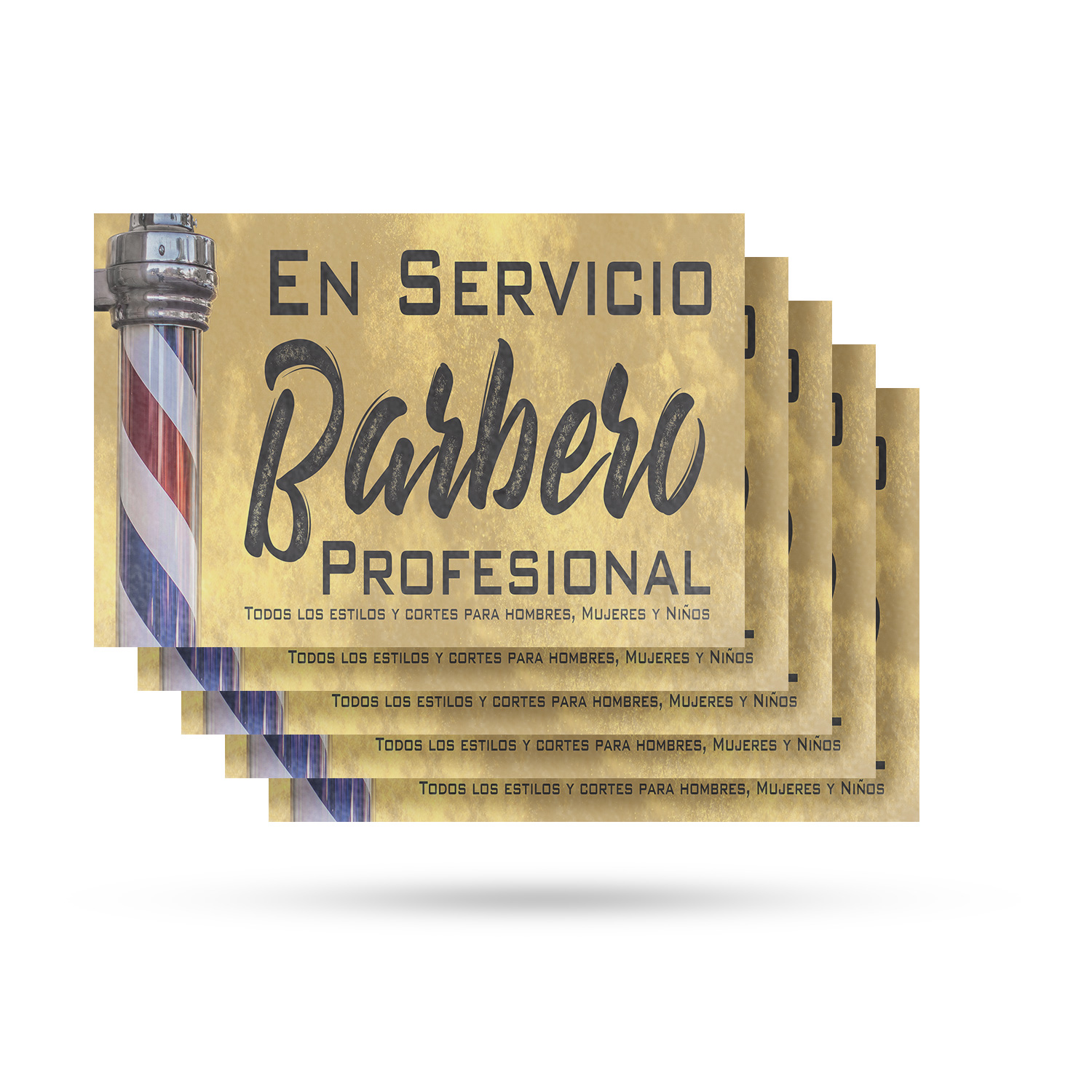 En Servicio Barbero Calcomanía Vinilo Profesional Barbero Español Barbero Letrero Acicalamiento - Imagen 70 de 99
