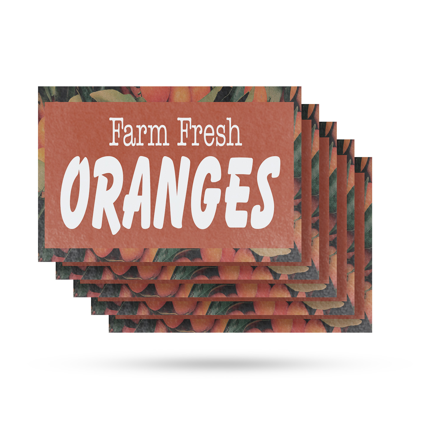 Farm Fresh Oranges Vinyl Decal Juicy Citrus Locally Grown Fresh Harvest