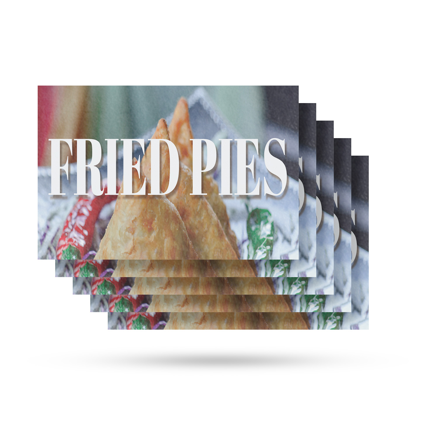 Fried Pies Vinyl Decal Sweet and Savory Snacks Freshly Baked Carnival Treats