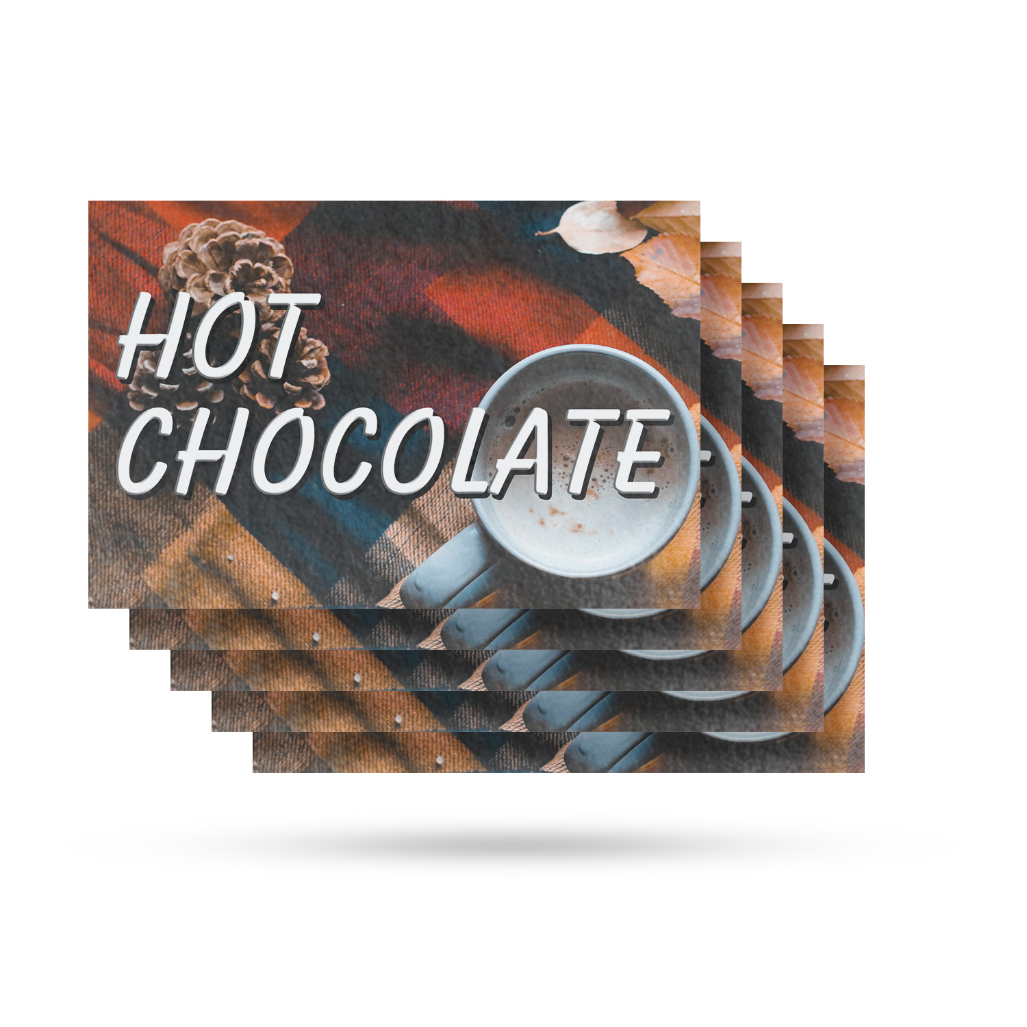 Hot Chocolate Vinyl Decal Warm Beverages Cozy Treats Seasonal Specials