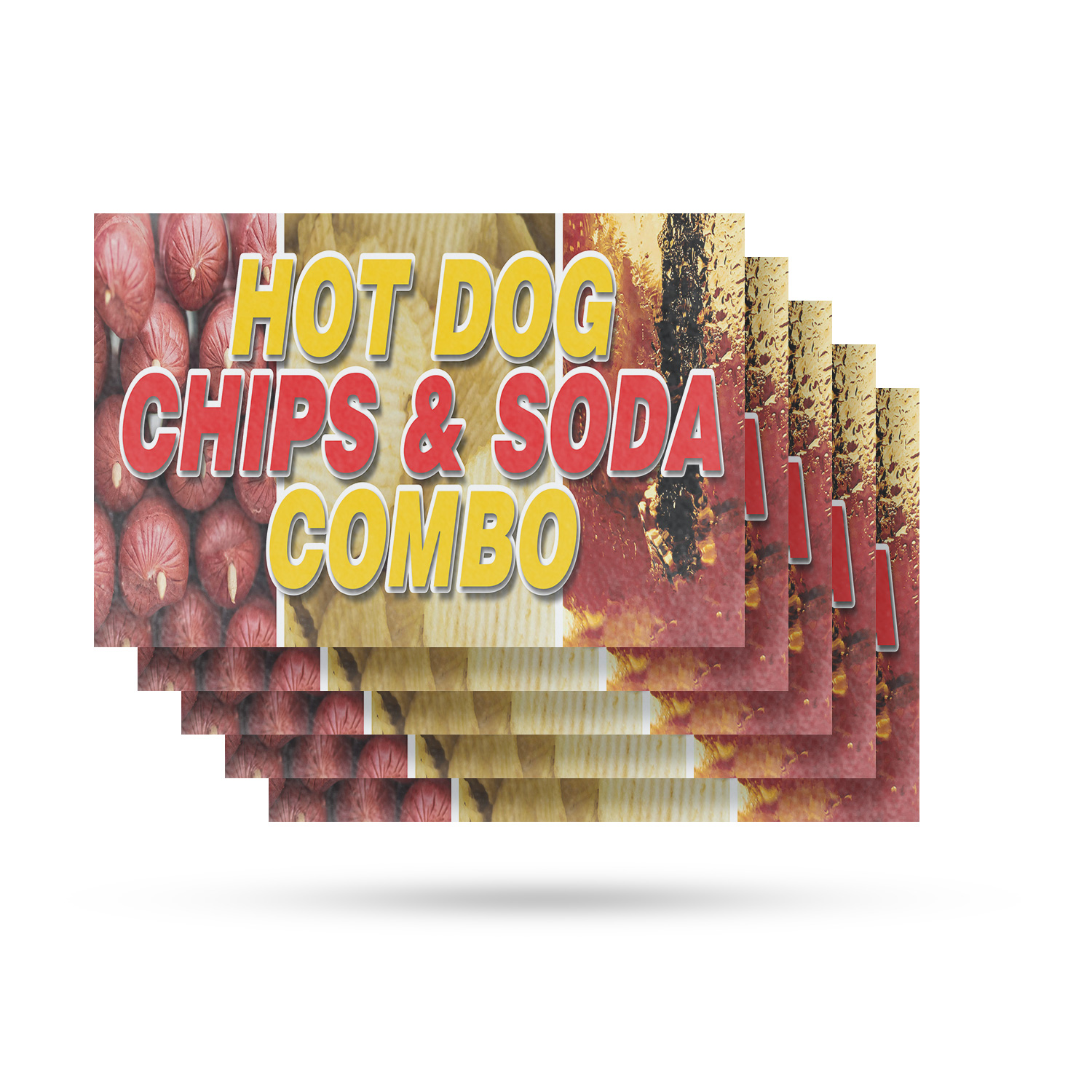 Hot Dogs Chips and Soda Combo Vinyl Decal Snack Stalls Event Food Affordable