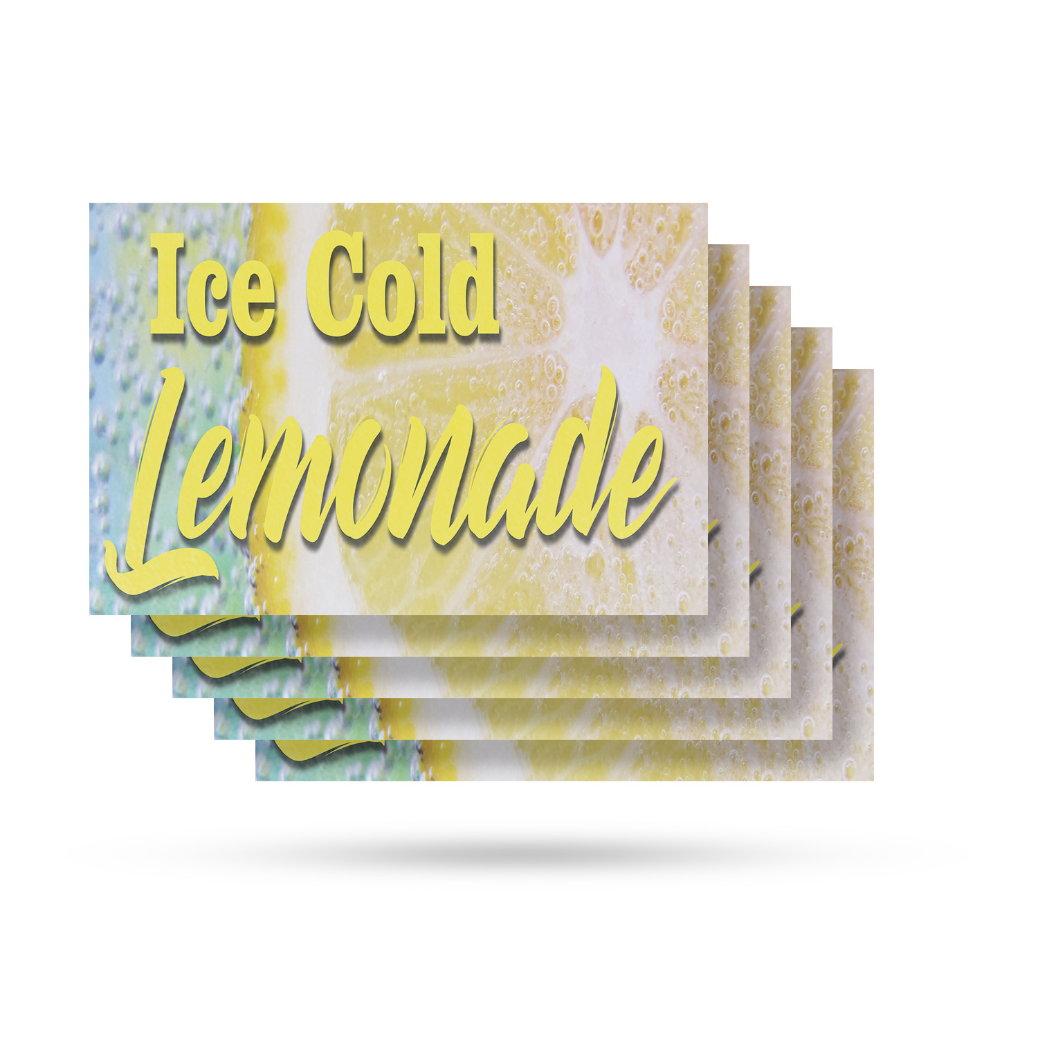 Iced Cold Lemonade Vinyl Decal Refreshing Drinks Summer Favorites Food Stands