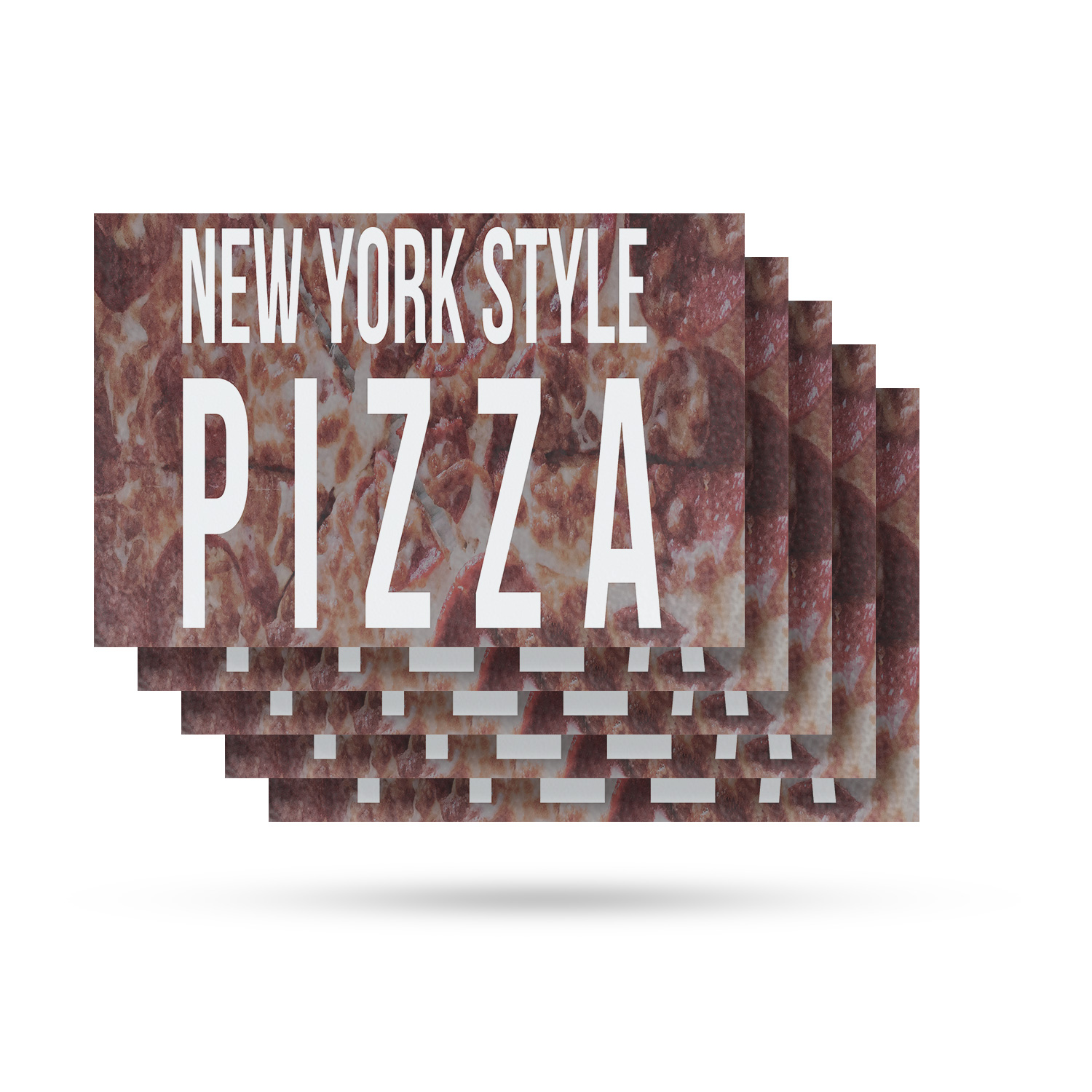 New York Pizza Vinyl Decal Authentic Flavor Restaurant Promotions Freshly Made