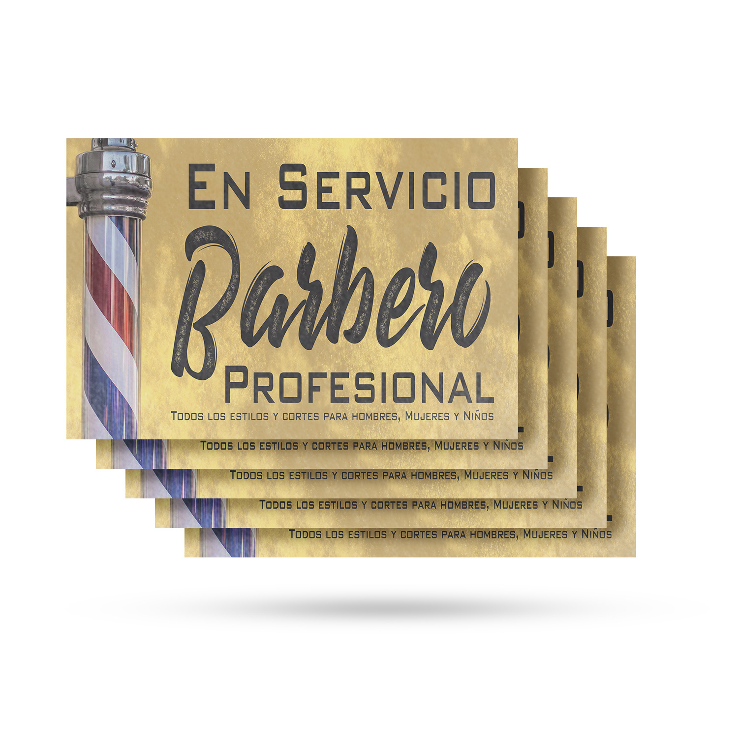 En Servicio Barbero Calcomanía Vinilo Profesional Barbero Español Barbero Letrero Acicalamiento - Imagen 88 de 99