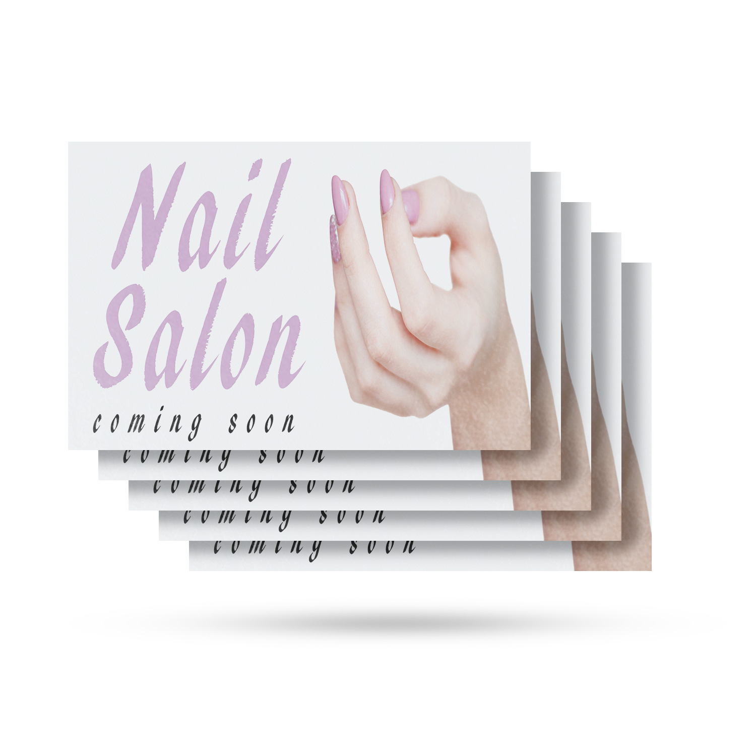 Nail Salon Coming Soon Vinyl Decal Business Promotions Clear Messaging