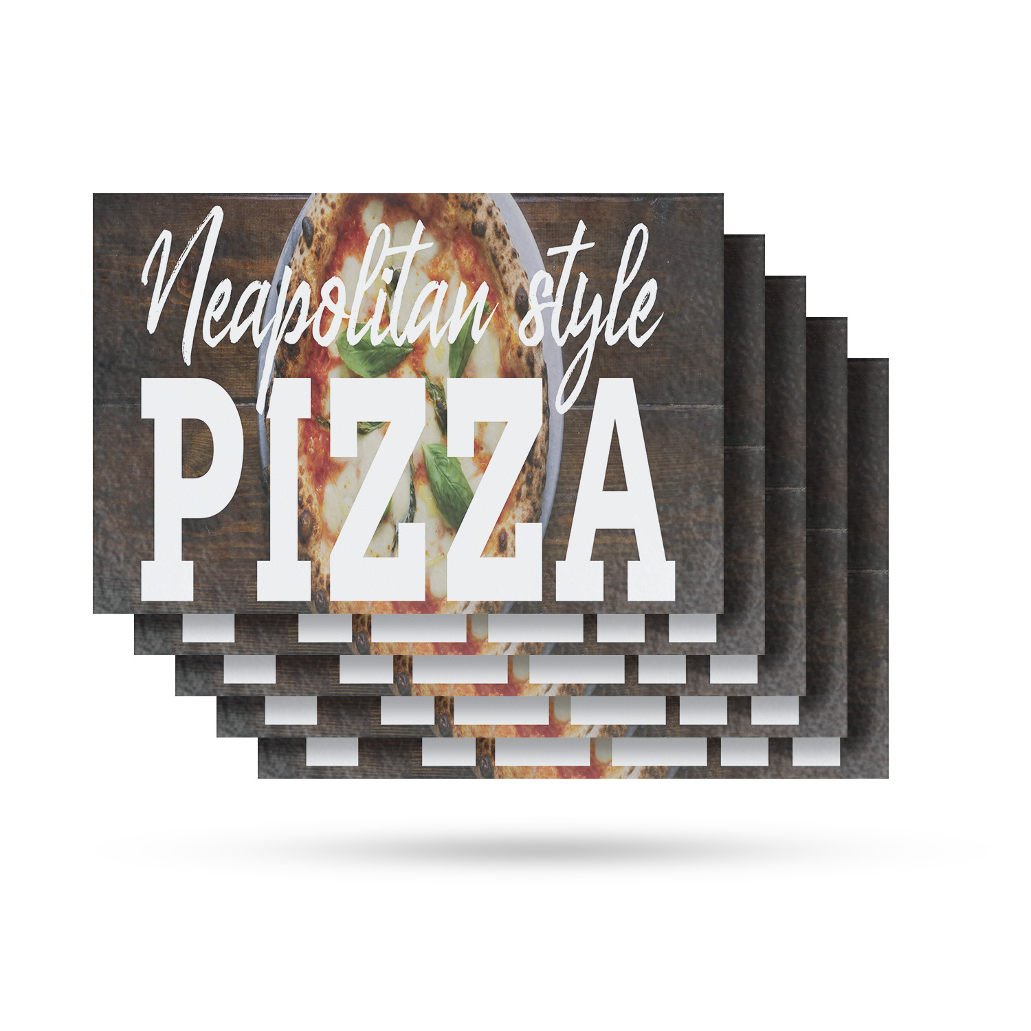 Neapolitan Pizza Vinyl Decal Authentic Italian Cuisine Freshly Made