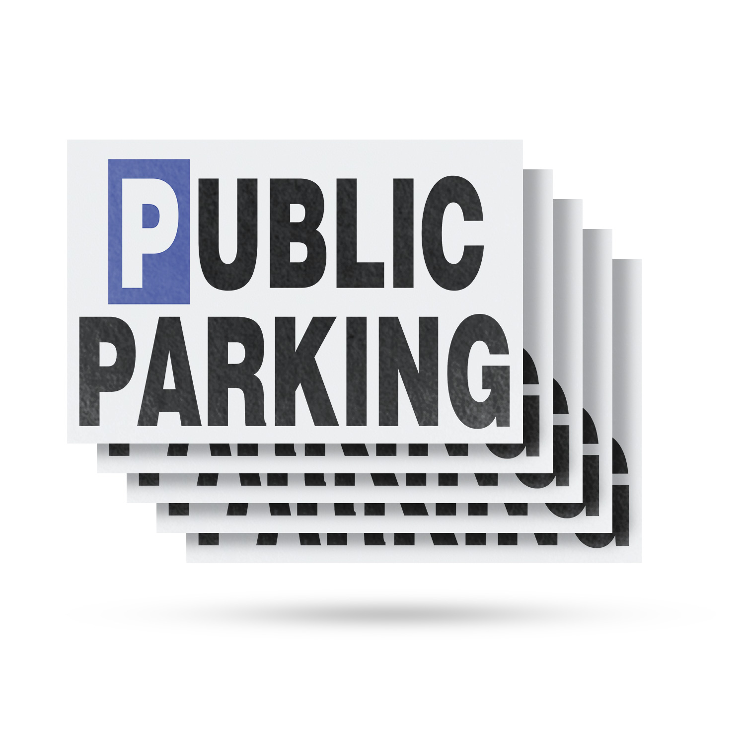 Public Parking Vinyl Decal Event Convenience Affordable Rates Clear Signage