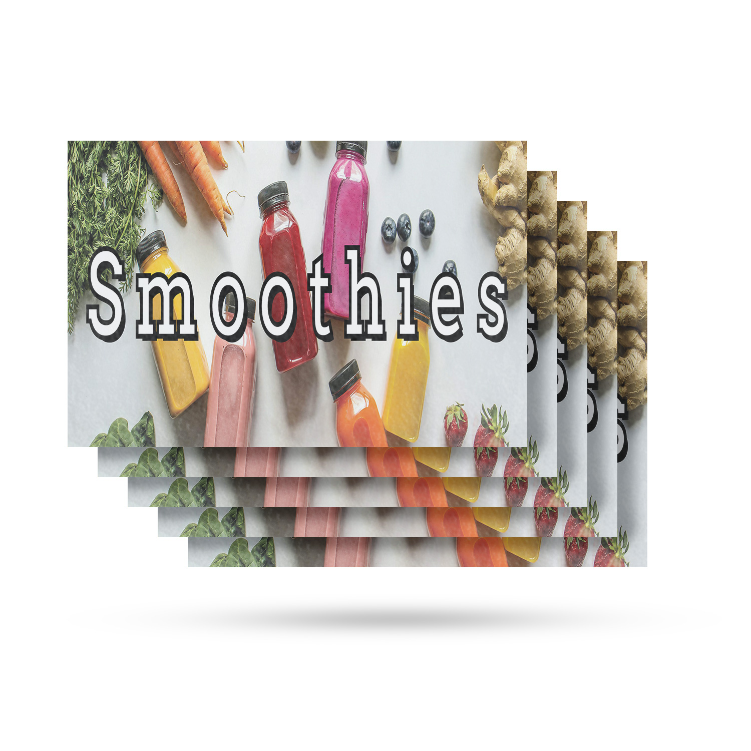 Smoothies Vinyl Decal Refreshing Drinks Healthy Options Food Promotions
