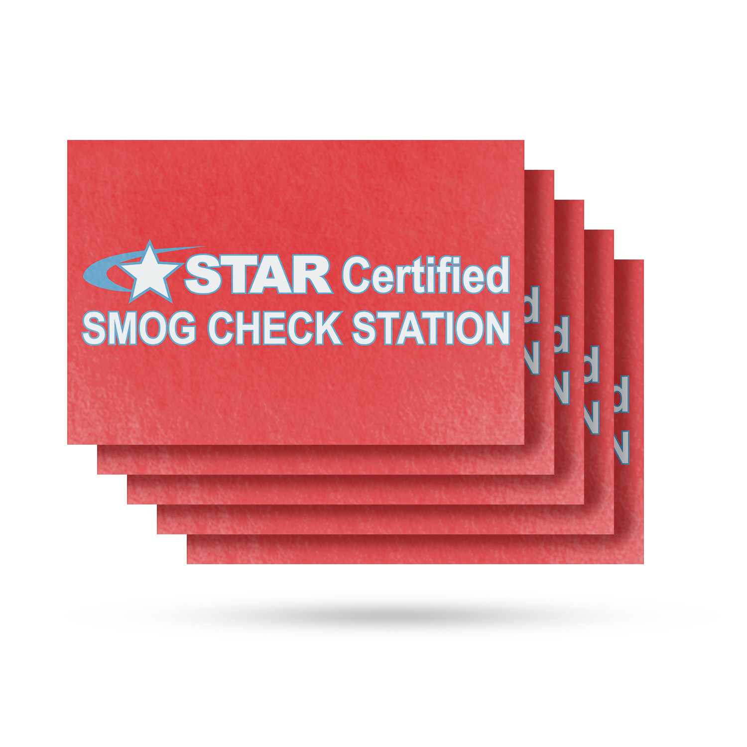Star Certified Smog Check Station Vinyl Decal Vehicle Maintenance Reliable