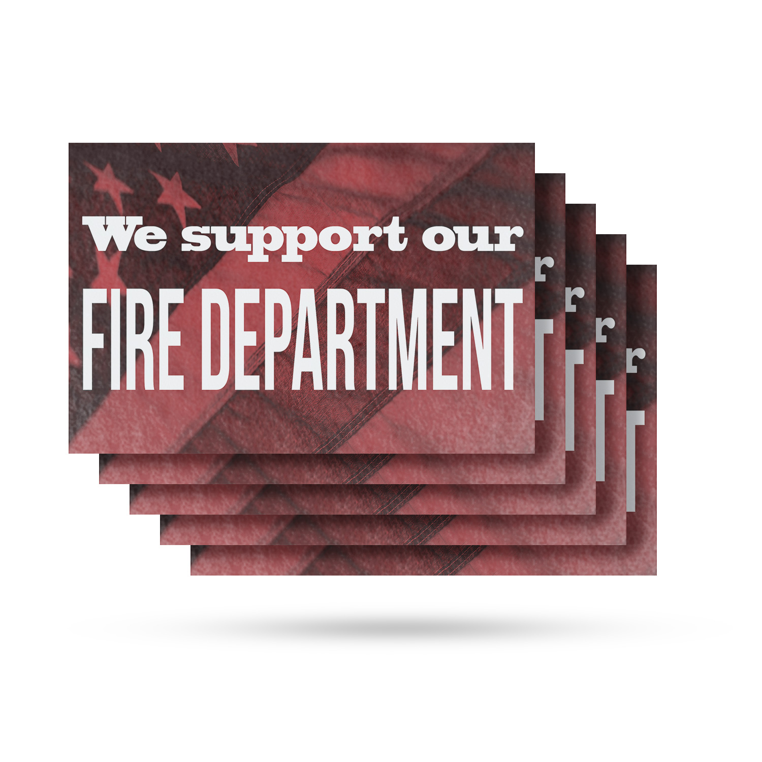 We Support our Fire Department Vinyl Decal Community Support Civic Messaging