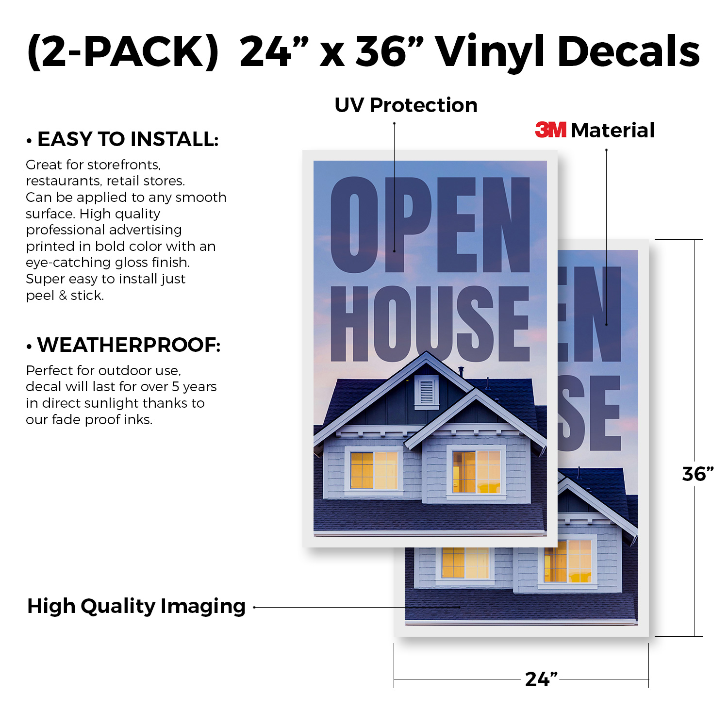 Open House Heavy Duty A-Frame Sidewalk Sign Real Estate Promotions Event - Picture 11 of 14