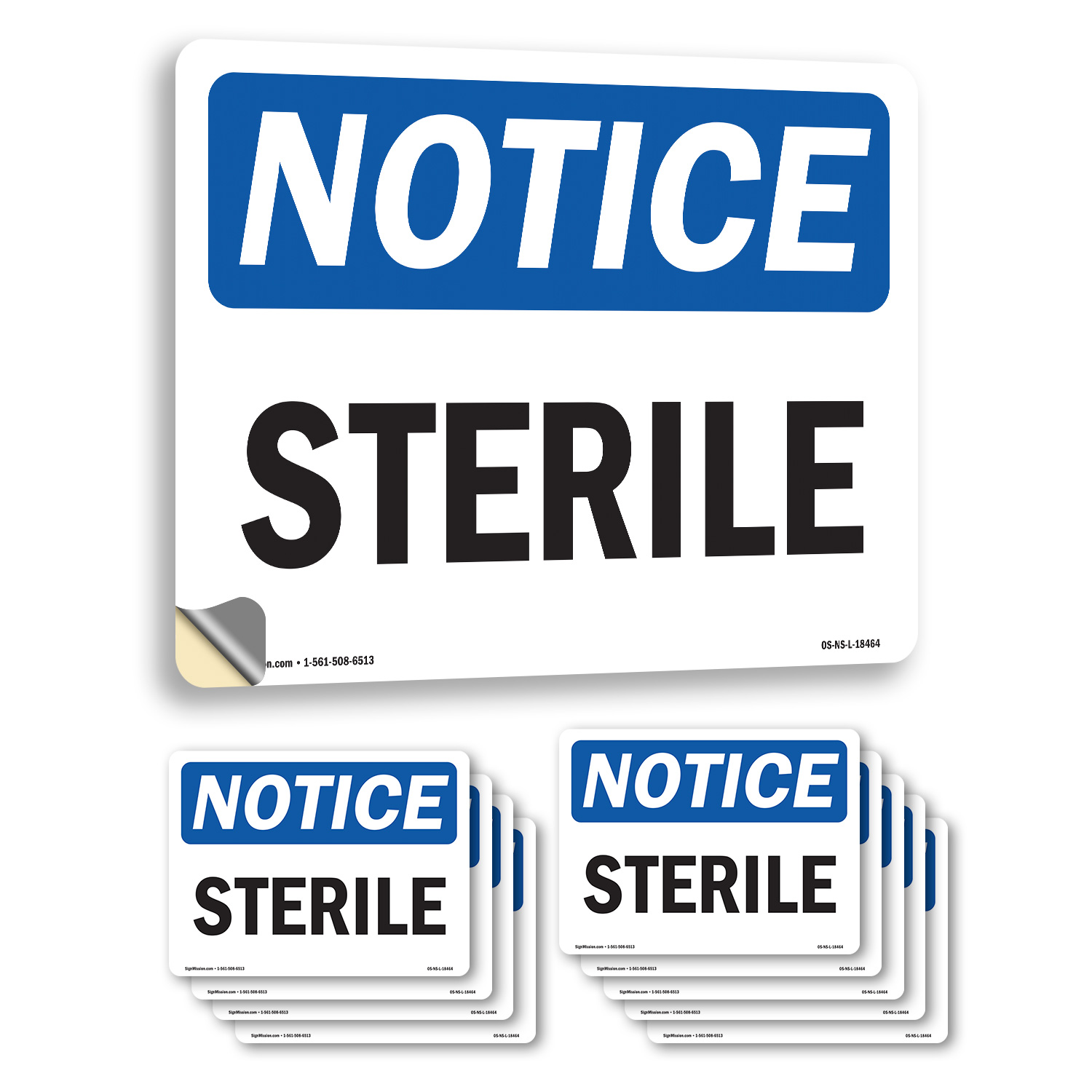 Sterile OSHA Notice Sign Metal, Plastic, Or Decal - 5 or 10 Pack - Picture 12 of 43