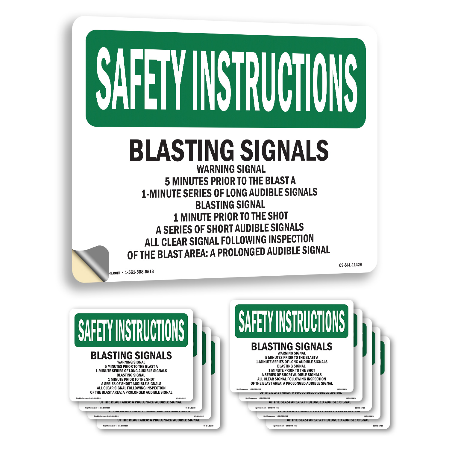 Blastingals Warningal 5 Minuten OSHA Sicherheitshinweise Schild, Aufkleber 5/10er Pack - Bild 12 von 43