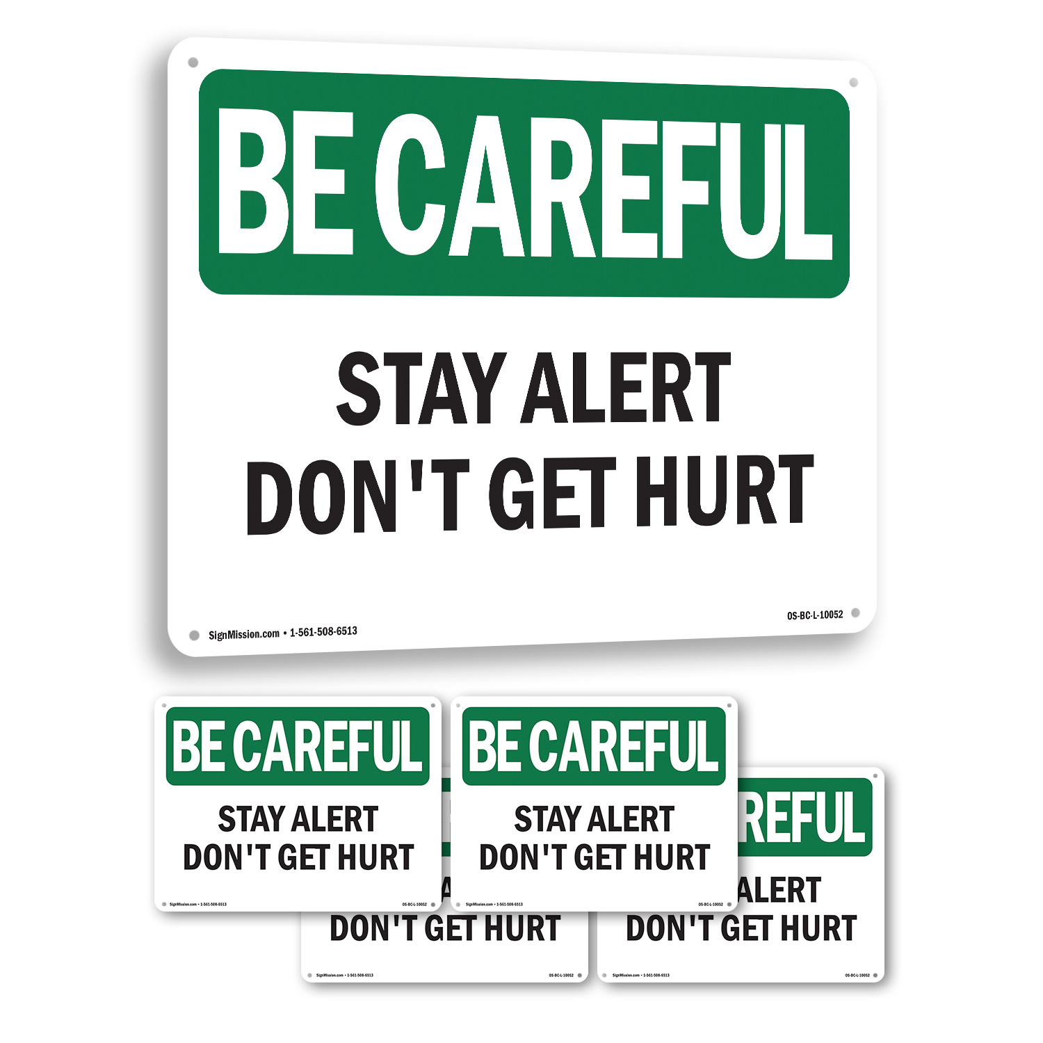 Letrero Stay Alert Don't Get Hurt OSHA Be Careful metal plástico, calcomanía paquete de 5 o 10 - Imagen 24 de 43