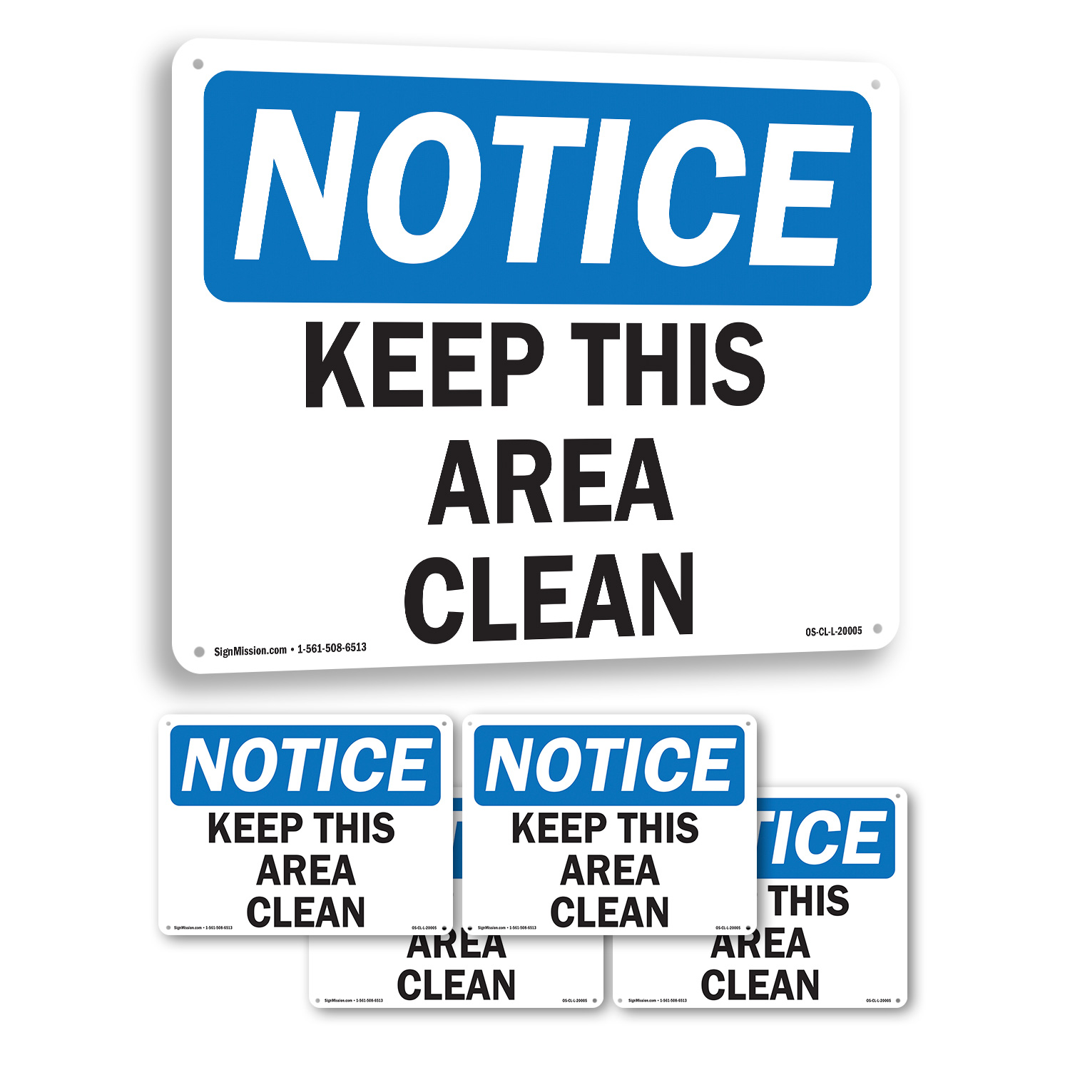 Keep This Area Clean OSHA Notice Sign Metal, Plastic, Or Decal - 5 or 10 Pack - Picture 34 of 49