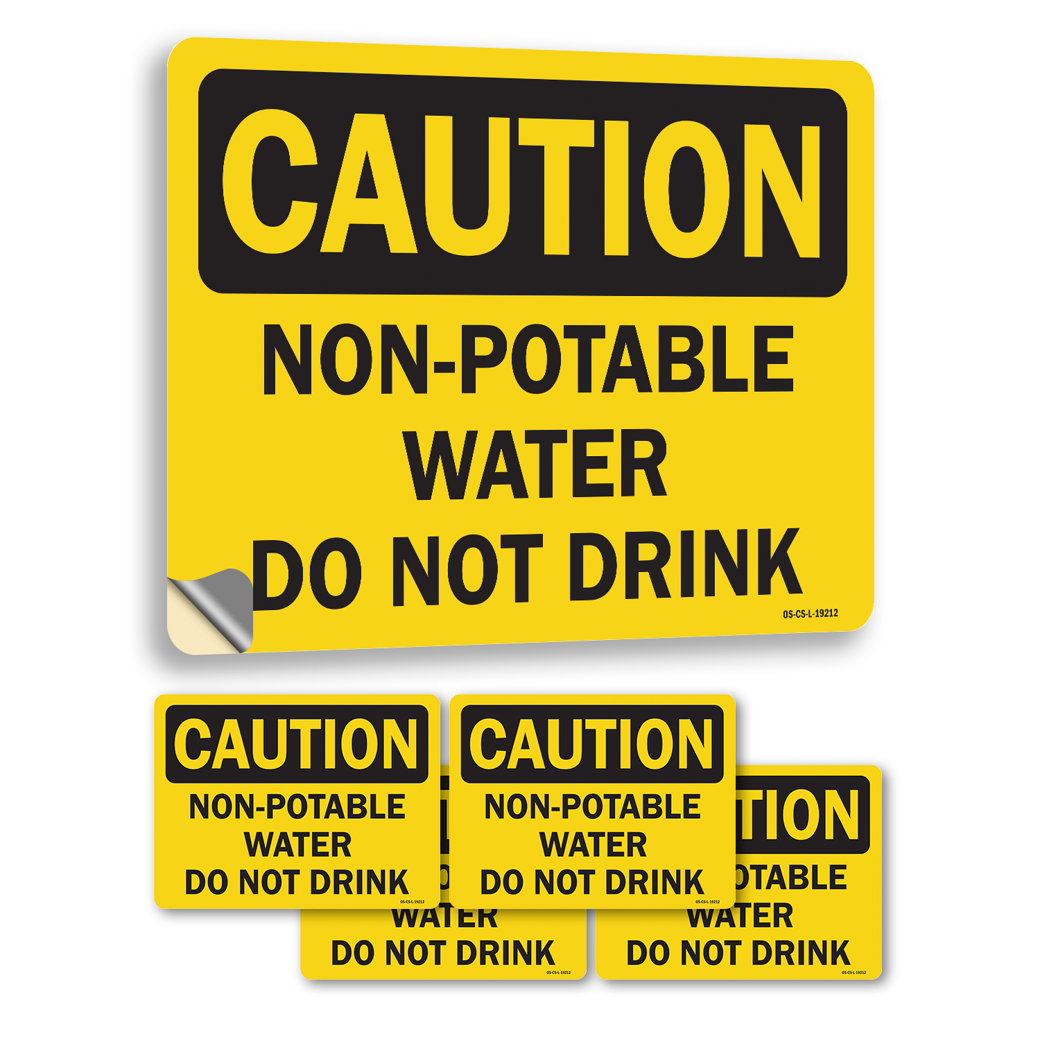 Non OSHA Caution Sign Metal, Plastic, Or Decal - 5 or 10 Pack - Picture 32 of 43