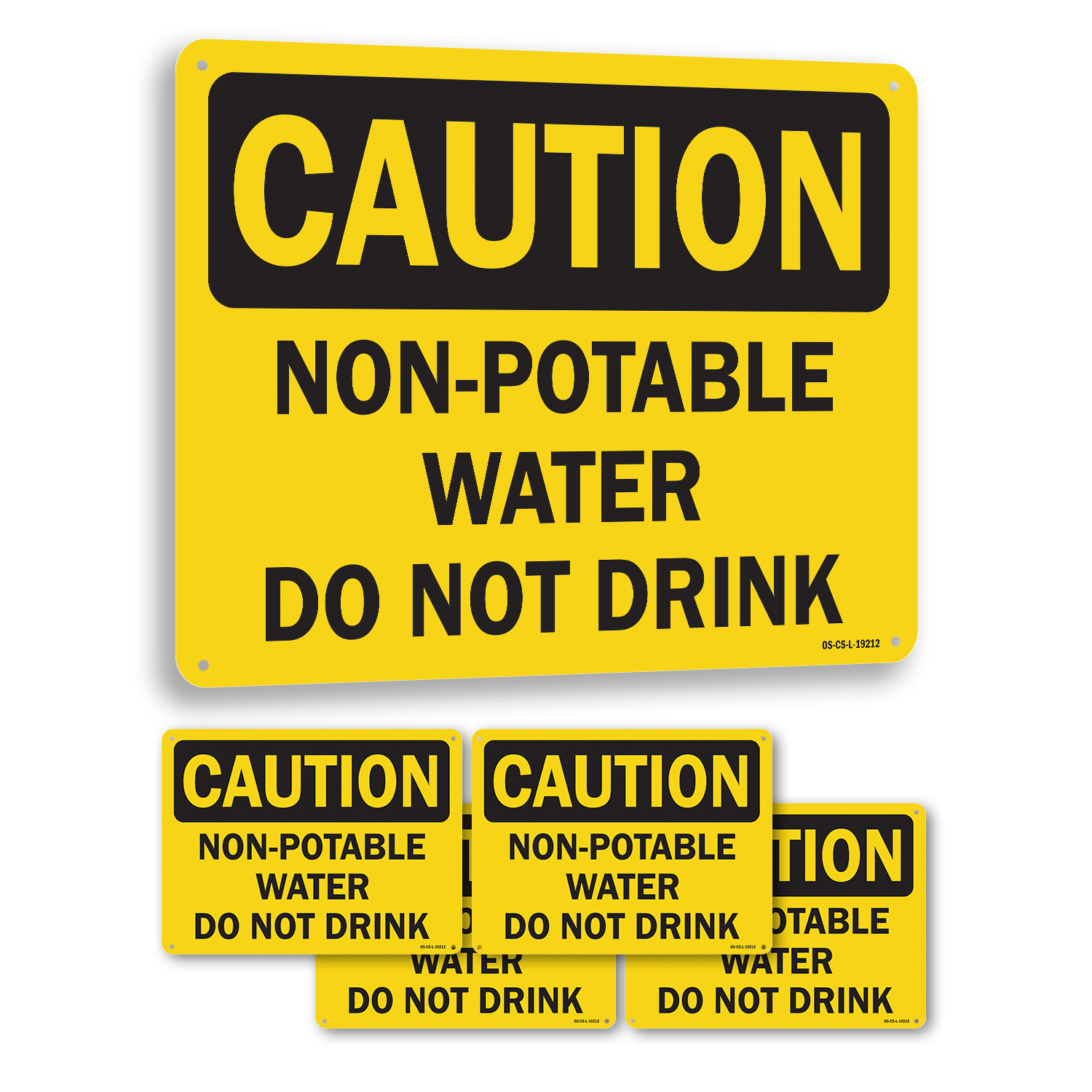 Non OSHA Caution Sign Metal, Plastic, Or Decal - 5 or 10 Pack - Picture 24 of 43