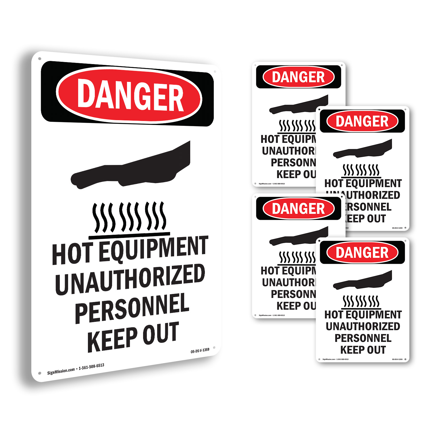Unauthorized Osha Danger Sign Metal, Plastic, Decal 5 Or 10 Pack
