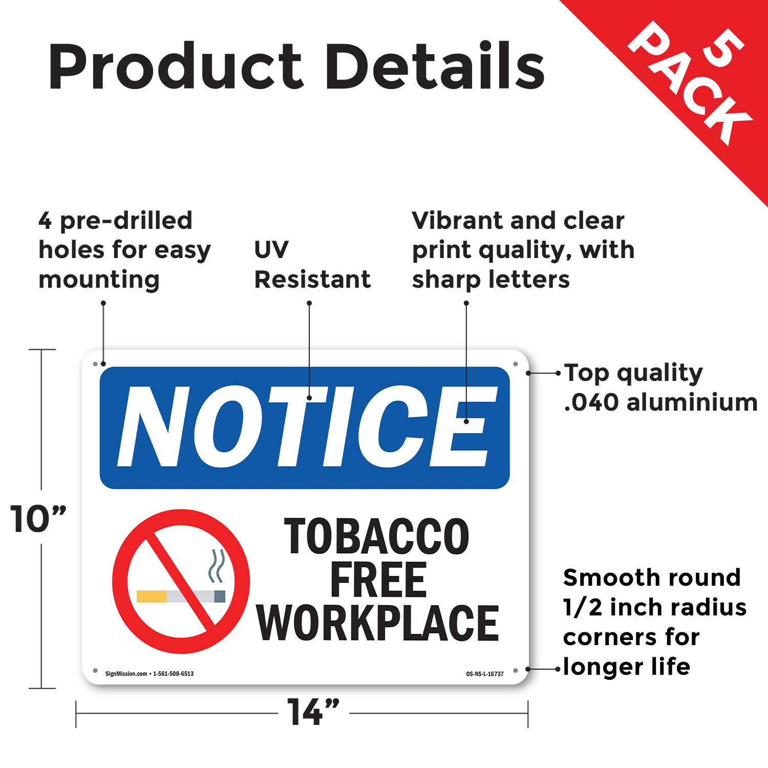 tobacco free workplace Oval No Smoking Sign (Navy Blue / White) Tobacco Free Workplace OSHA Notice