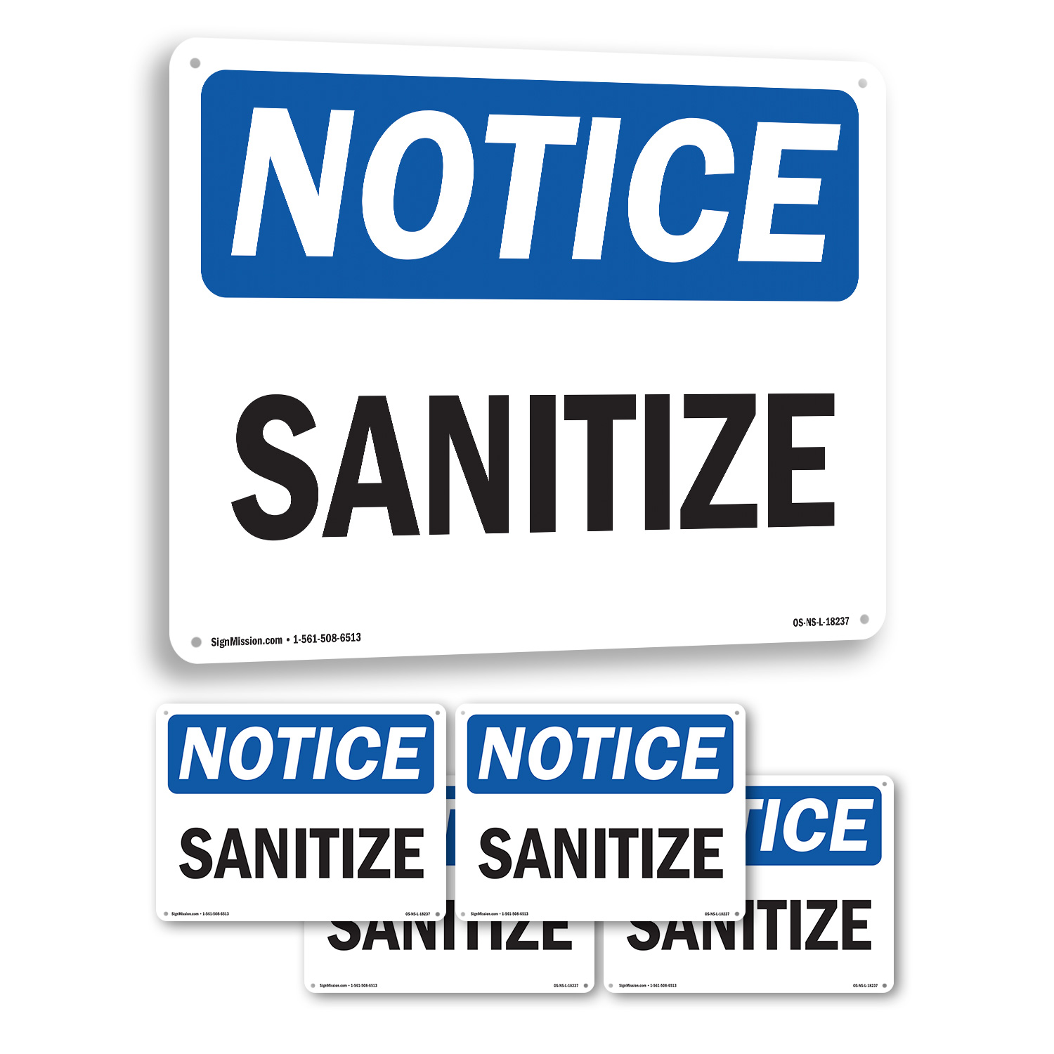 Sanitize OSHA Notice Sign Metal, Plastic, Or Decal - 5 or 10 Pack - Picture 24 of 43