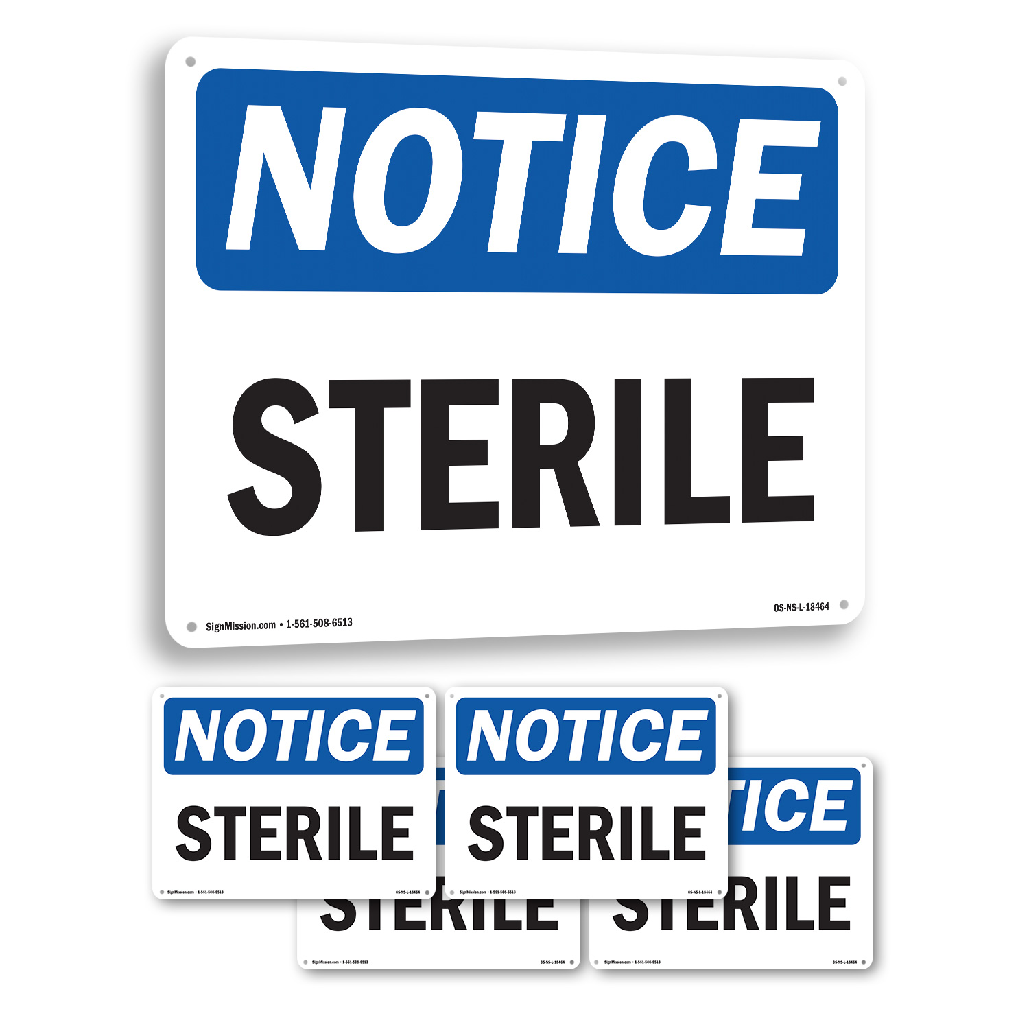 Sterile OSHA Notice Sign Metal, Plastic, Or Decal - 5 or 10 Pack - Picture 24 of 43