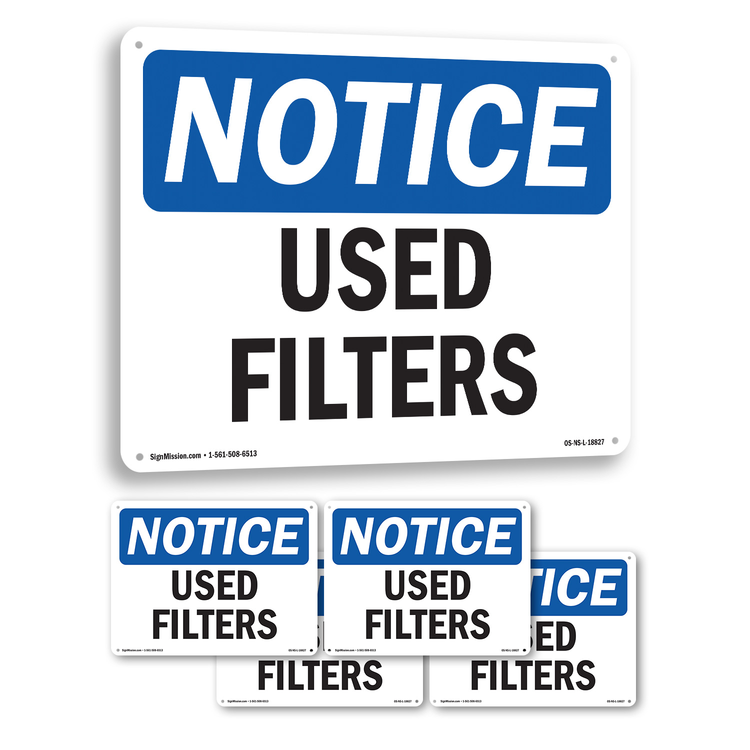 Used Filters OSHA Notice Sign Metal, Plastic, Or Decal - 5 or 10 Pack - Picture 24 of 43