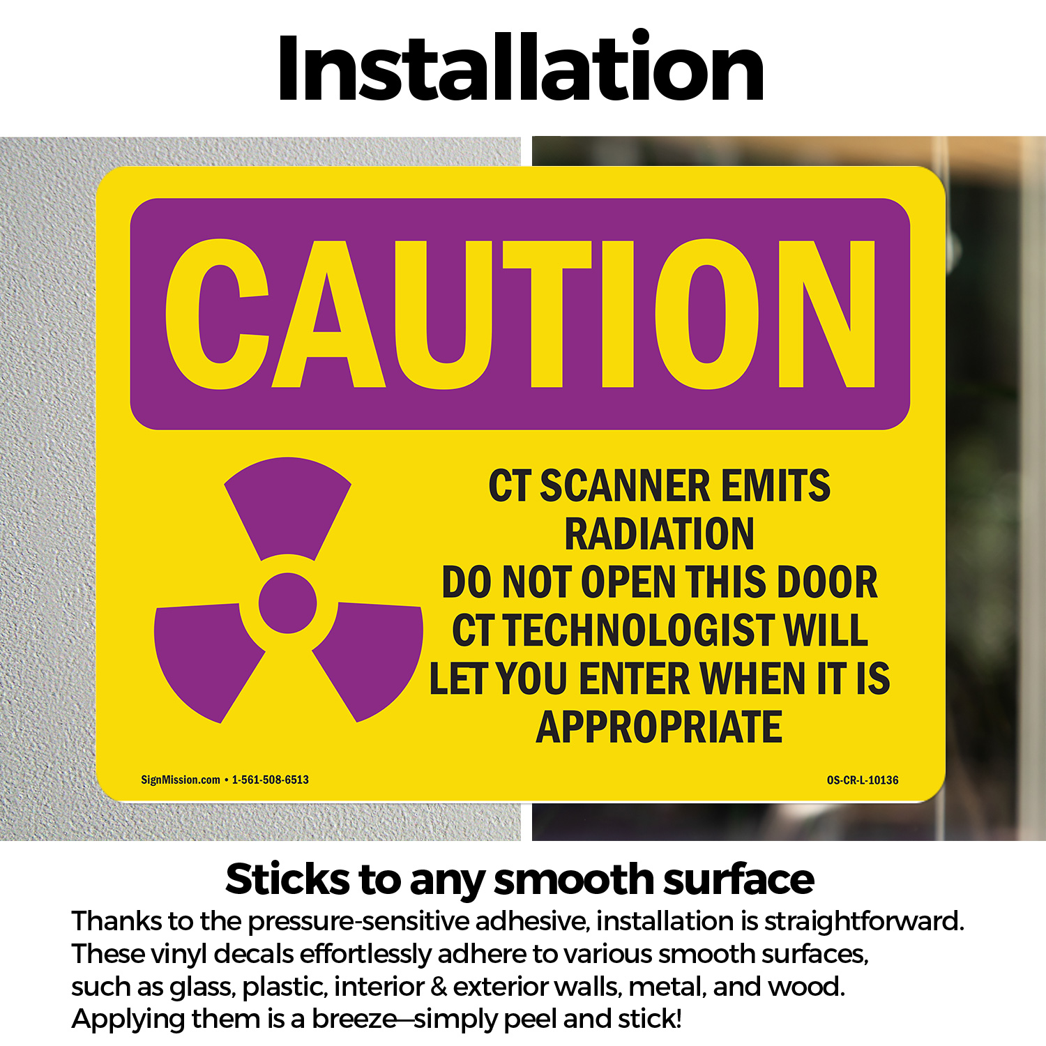 CT-Scanner emittiert Strahlung Do mit Symbol OSHA Vorsicht Strahlungszeichen 5/10er Pack - Bild 14 von 43
