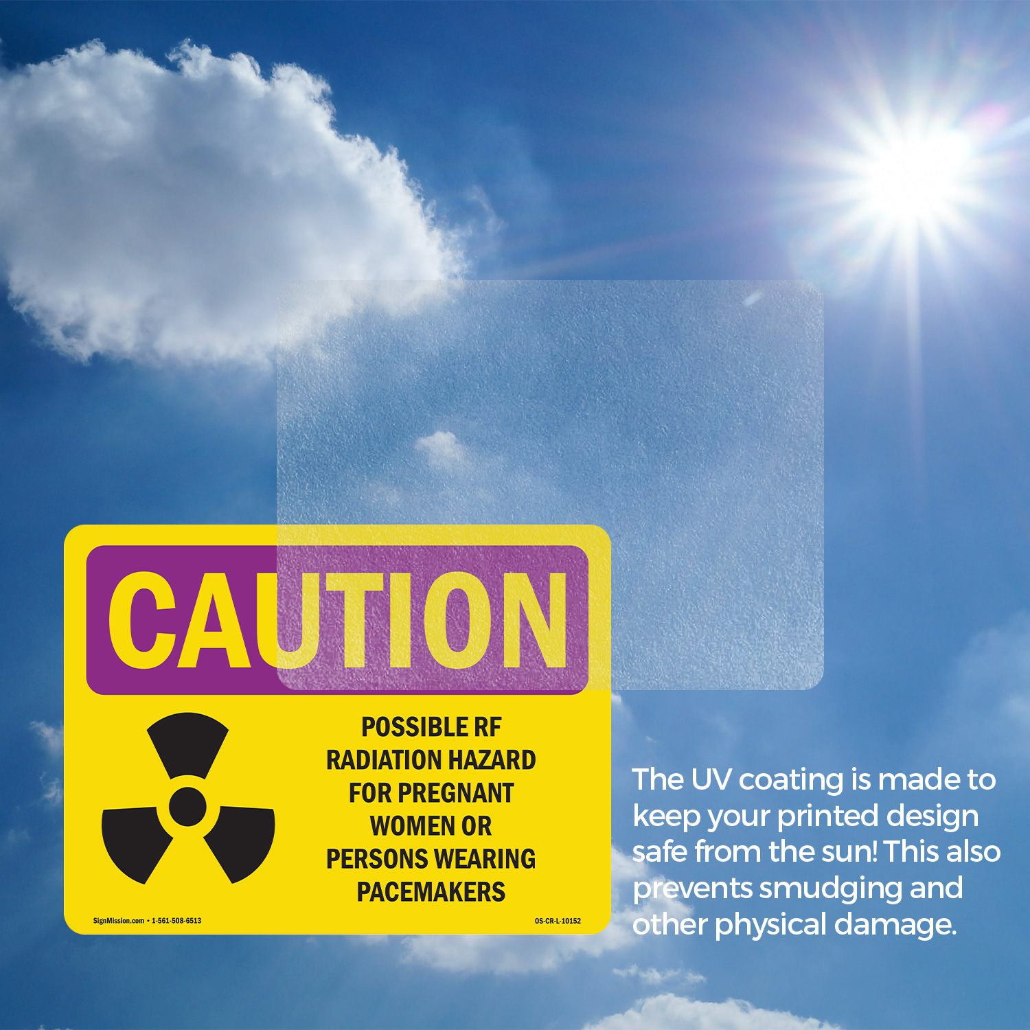 Possible RF Radiation Hazard With Symbol OSHA Caution Radiation Sign 5/10 Pack - Picture 16 of 47