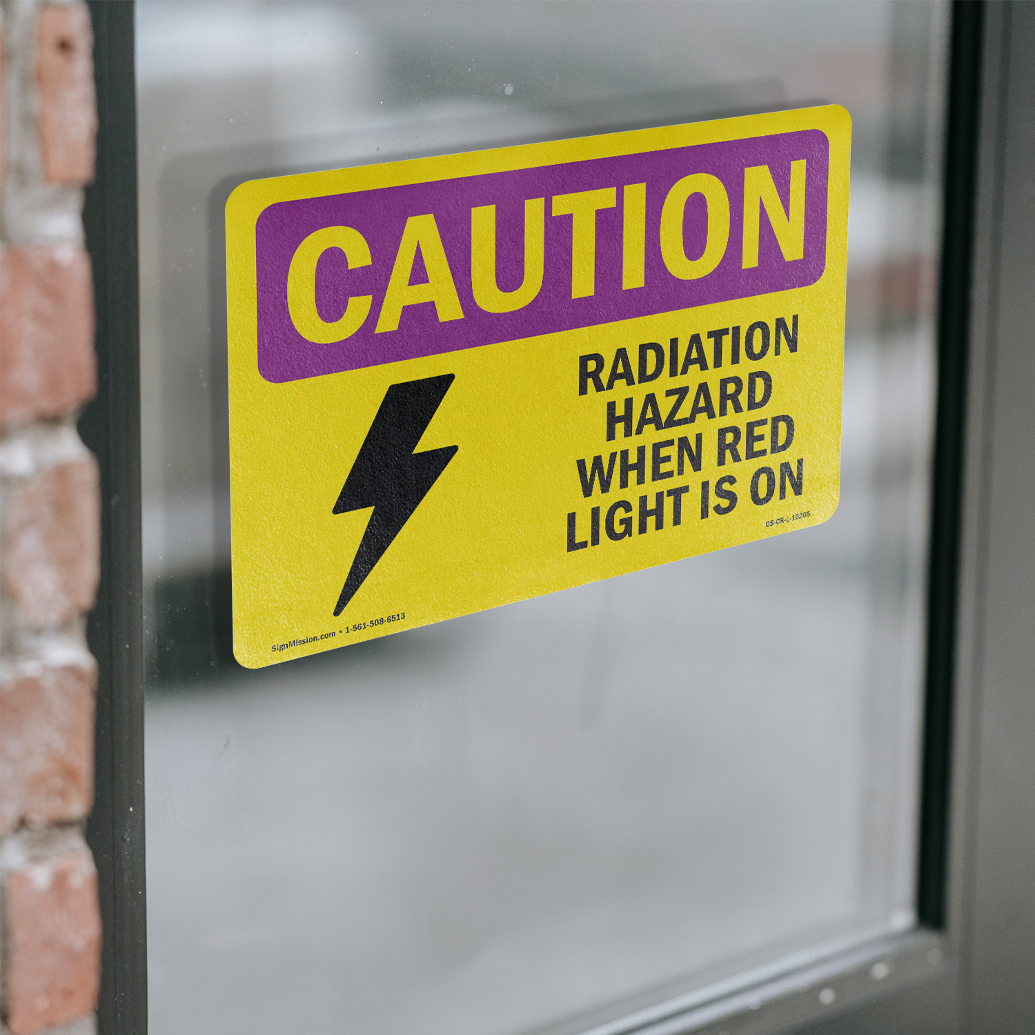 Radiation Hazard When Red Light Is On With Symbol OSHA Caution Sign 5/10 Pack - Picture 15 of 43