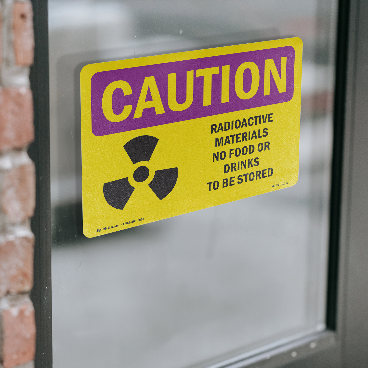 Radioactive Materials No Food With Symbol OSHA Caution Radiation Sign 5/10 Pack - Picture 15 of 43