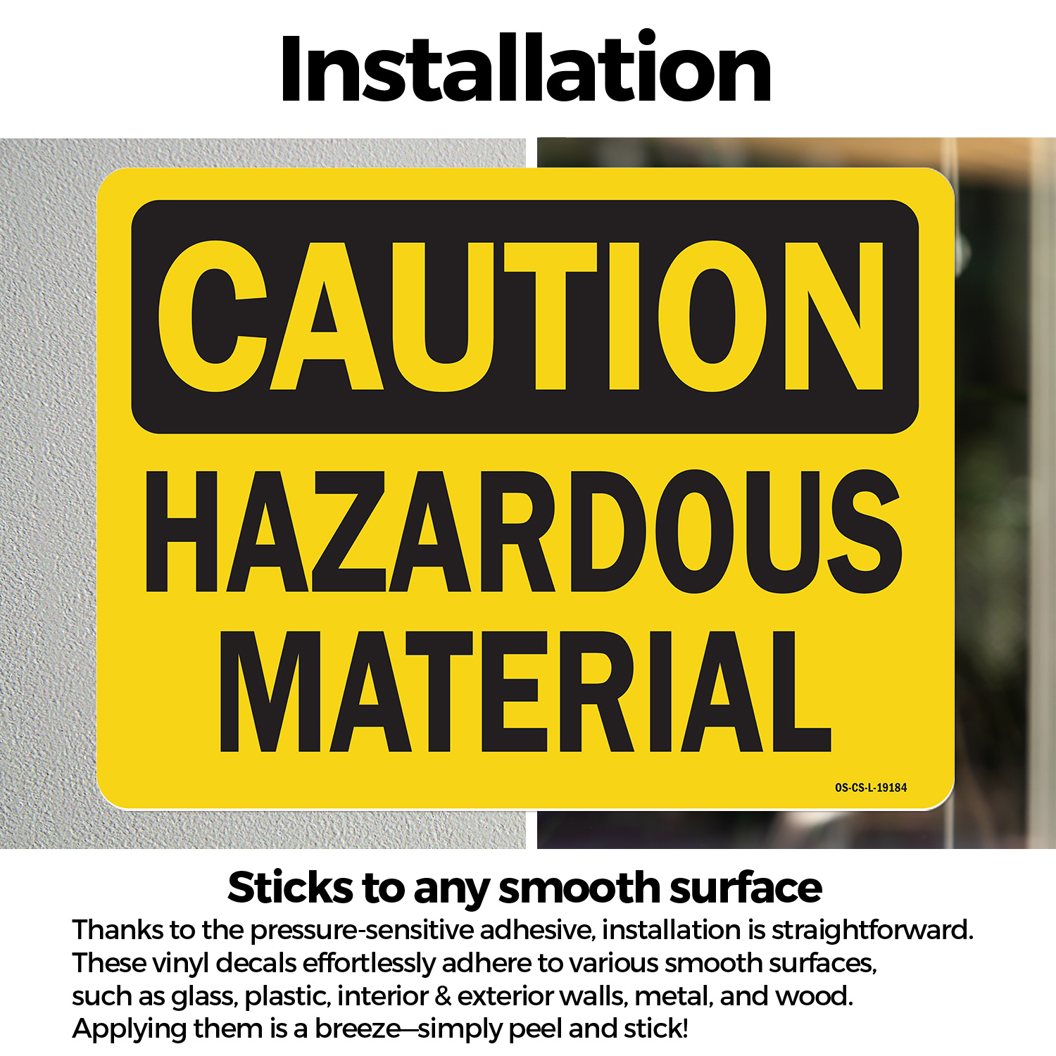 Hazardous Material OSHA Caution Sign Metal, Plastic, Or Decal - 5 or 10 Pack - Picture 14 of 47
