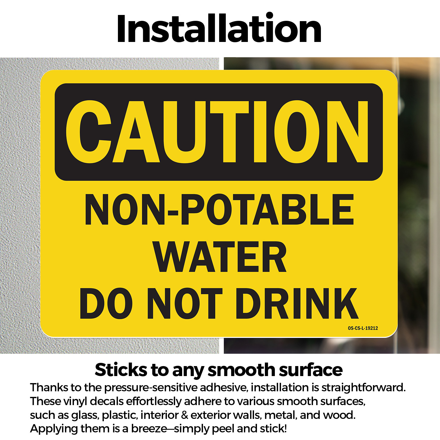 Non OSHA Caution Sign Metal, Plastic, Or Decal - 5 or 10 Pack - Picture 14 of 43