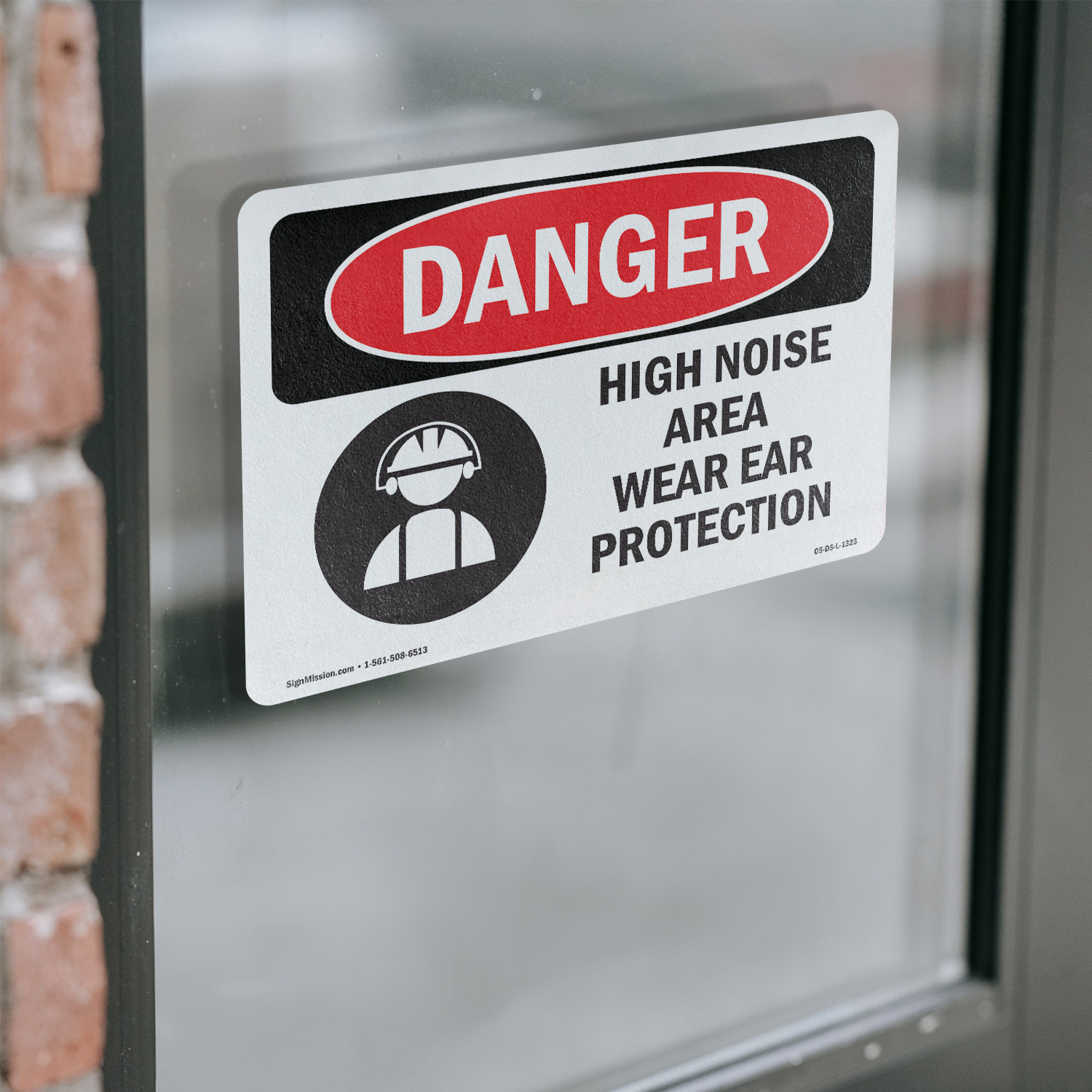 High Noise Area Wear Ear Protection OSHA Danger Sign Or Decal - 5 or 10 Pack - Picture 13 of 48