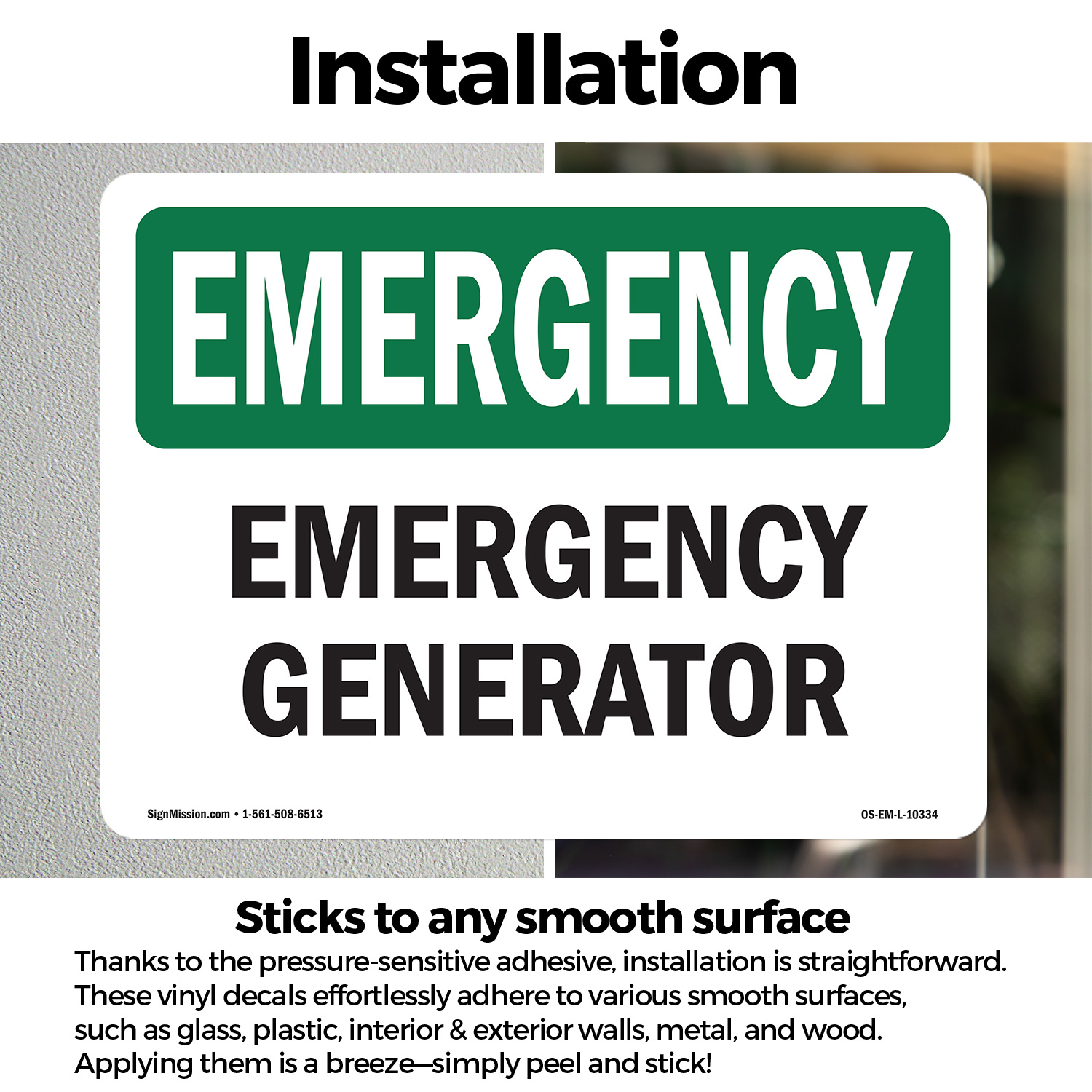 Generator OSHA Emergency Sign Metal, Plastic, Or Decal - 5 or 10 Pack - Picture 14 of 43