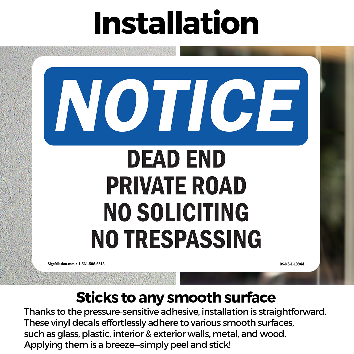Dead End Private Road No Soliciting No Trespassing OSHA Notice Sign 5/10 Pack - Picture 14 of 43