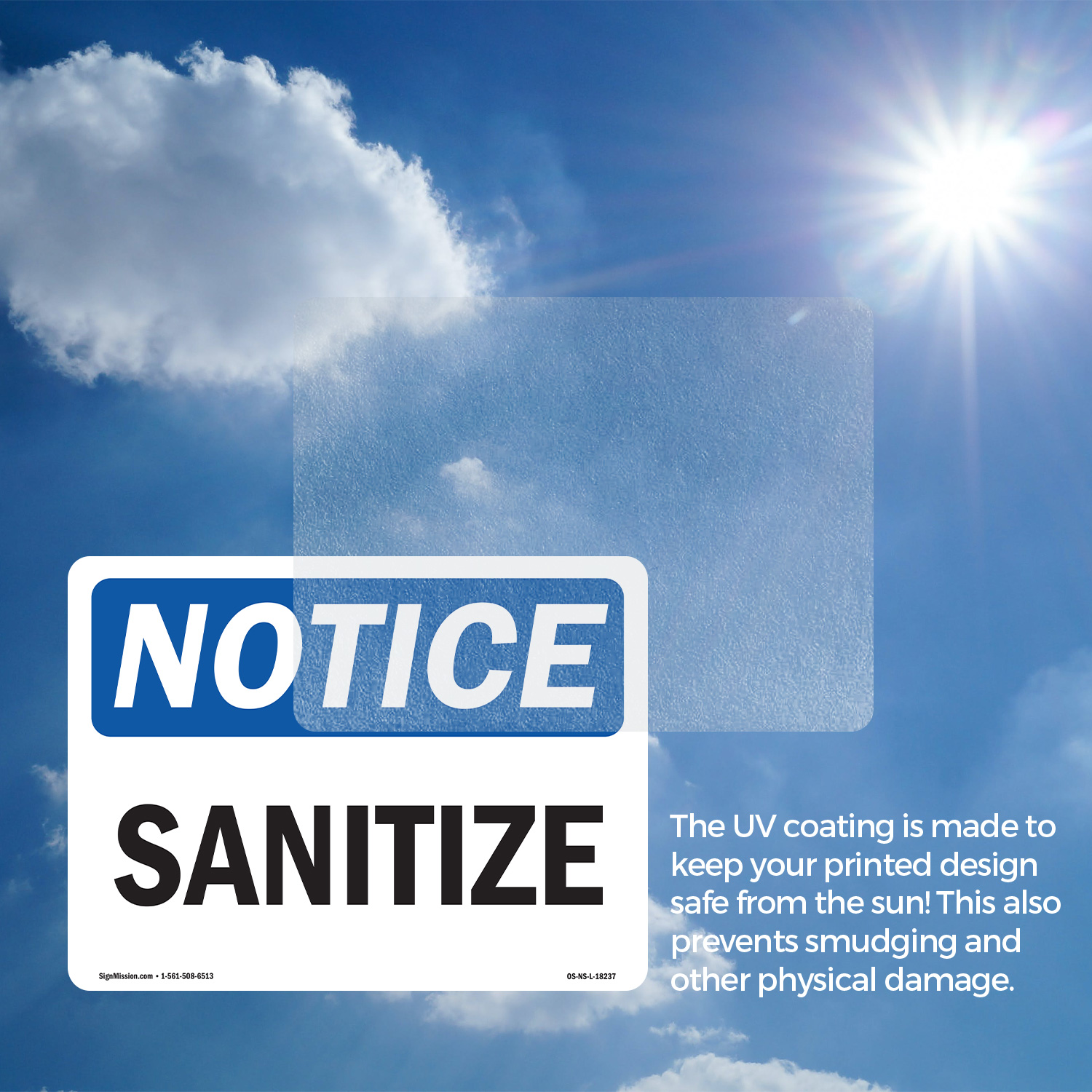 Sanitize OSHA Notice Sign Metal, Plastic, Or Decal - 5 or 10 Pack - Picture 16 of 43