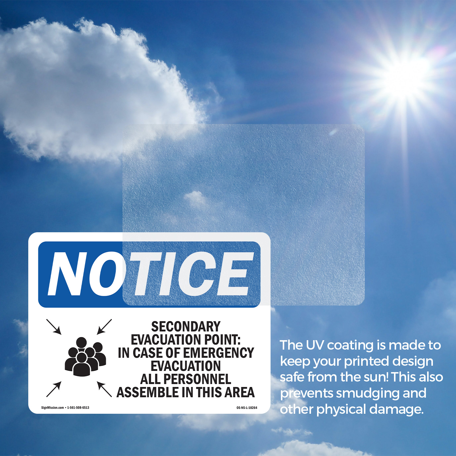 Secondary Evacuation Point OSHA Notice Sign Metal, Plastic, Decal 5 or 10 Pack - Picture 16 of 43