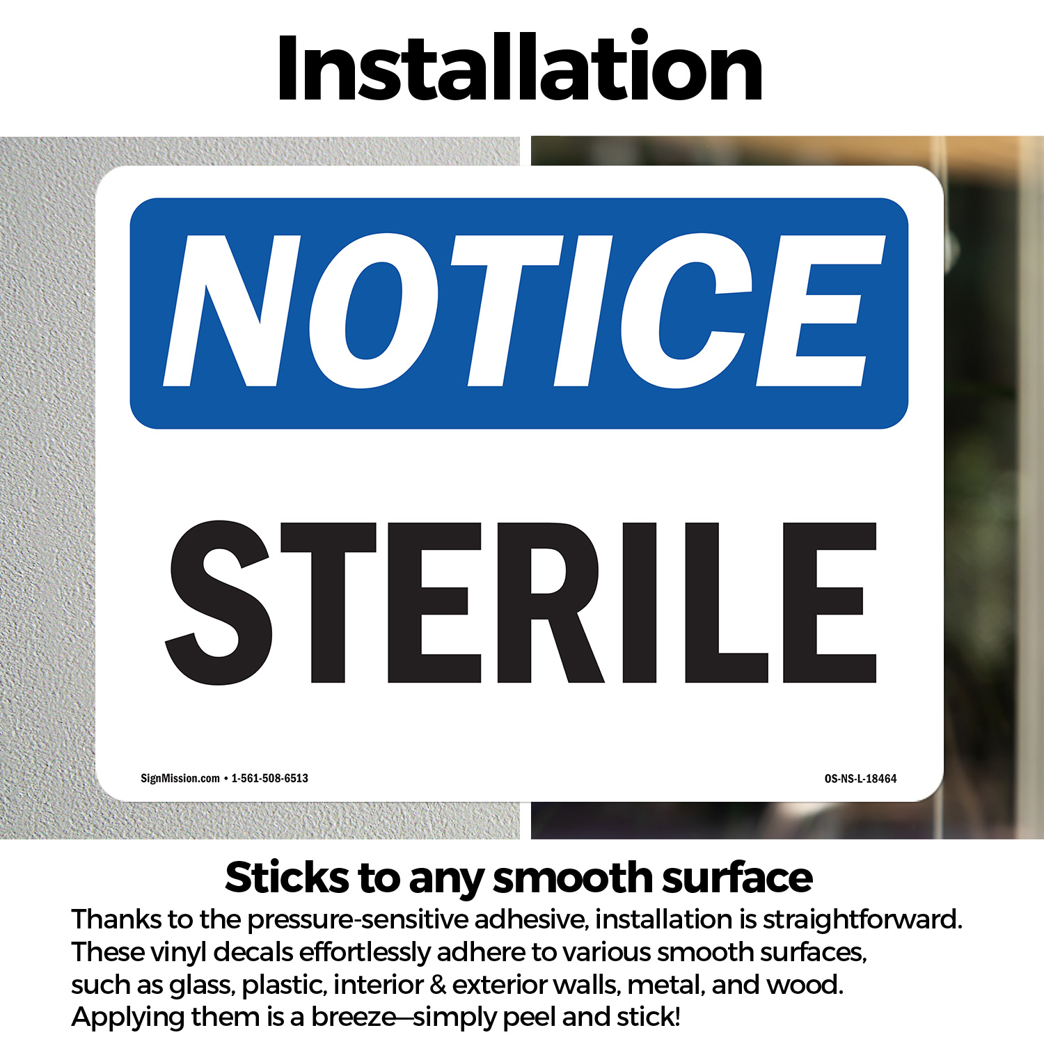 Sterile OSHA Notice Sign Metal, Plastic, Or Decal - 5 or 10 Pack - Picture 14 of 43