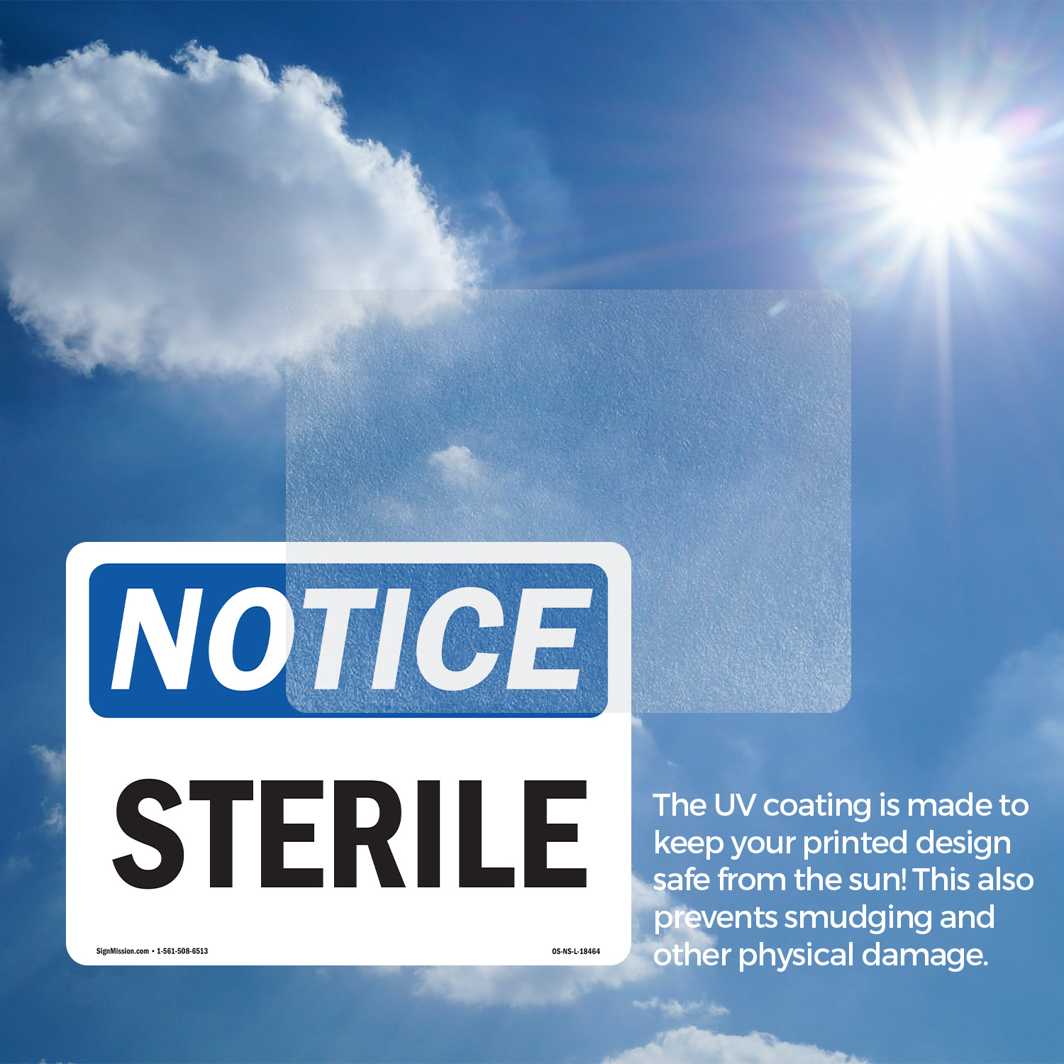 Sterile OSHA Notice Sign Metal, Plastic, Or Decal - 5 or 10 Pack - Picture 16 of 43