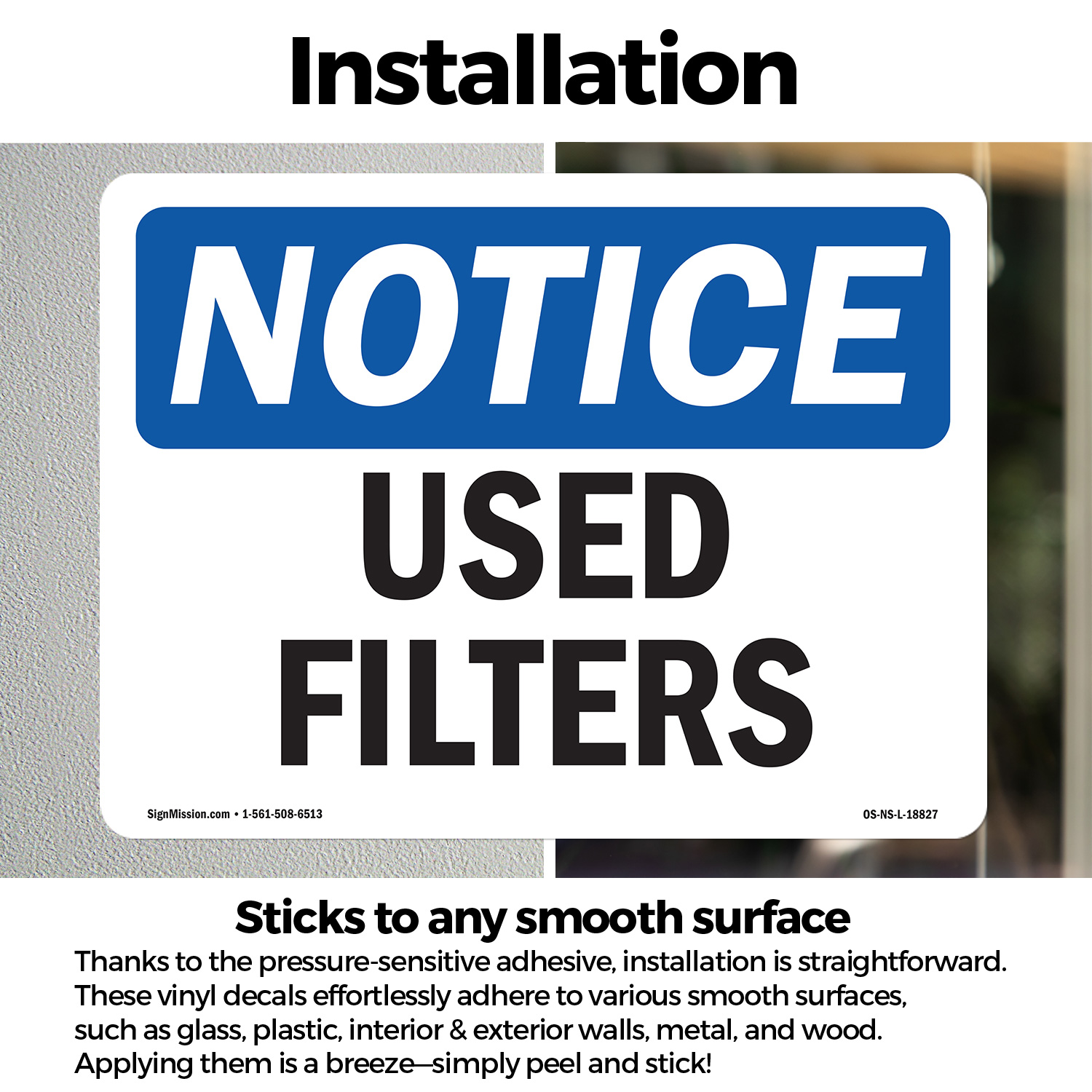 Used Filters OSHA Notice Sign Metal, Plastic, Or Decal - 5 or 10 Pack - Picture 14 of 43