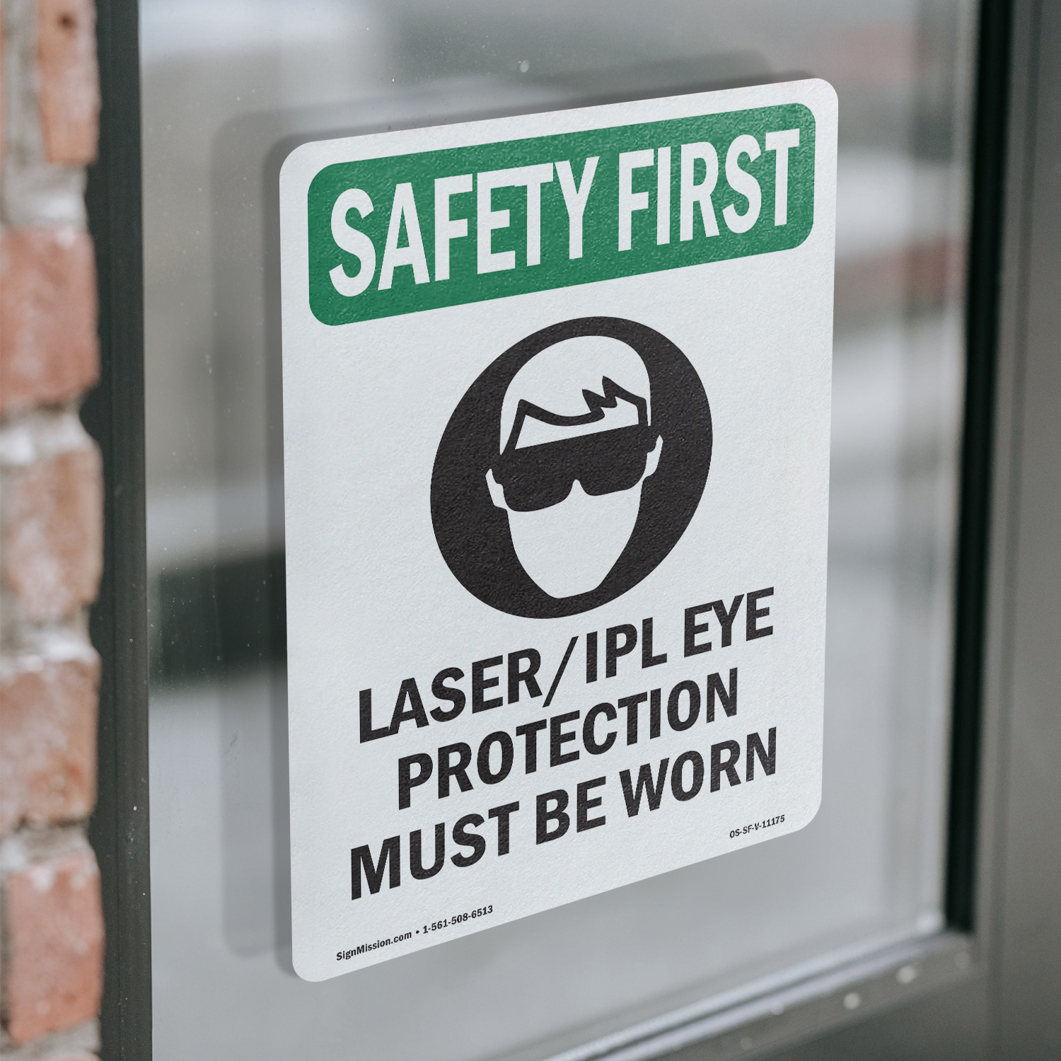 Laser Ipl Eye Protection With Symbol OSHA SAFETY FIRST Sign, Decal 5 or 10 Pack - Picture 15 of 43