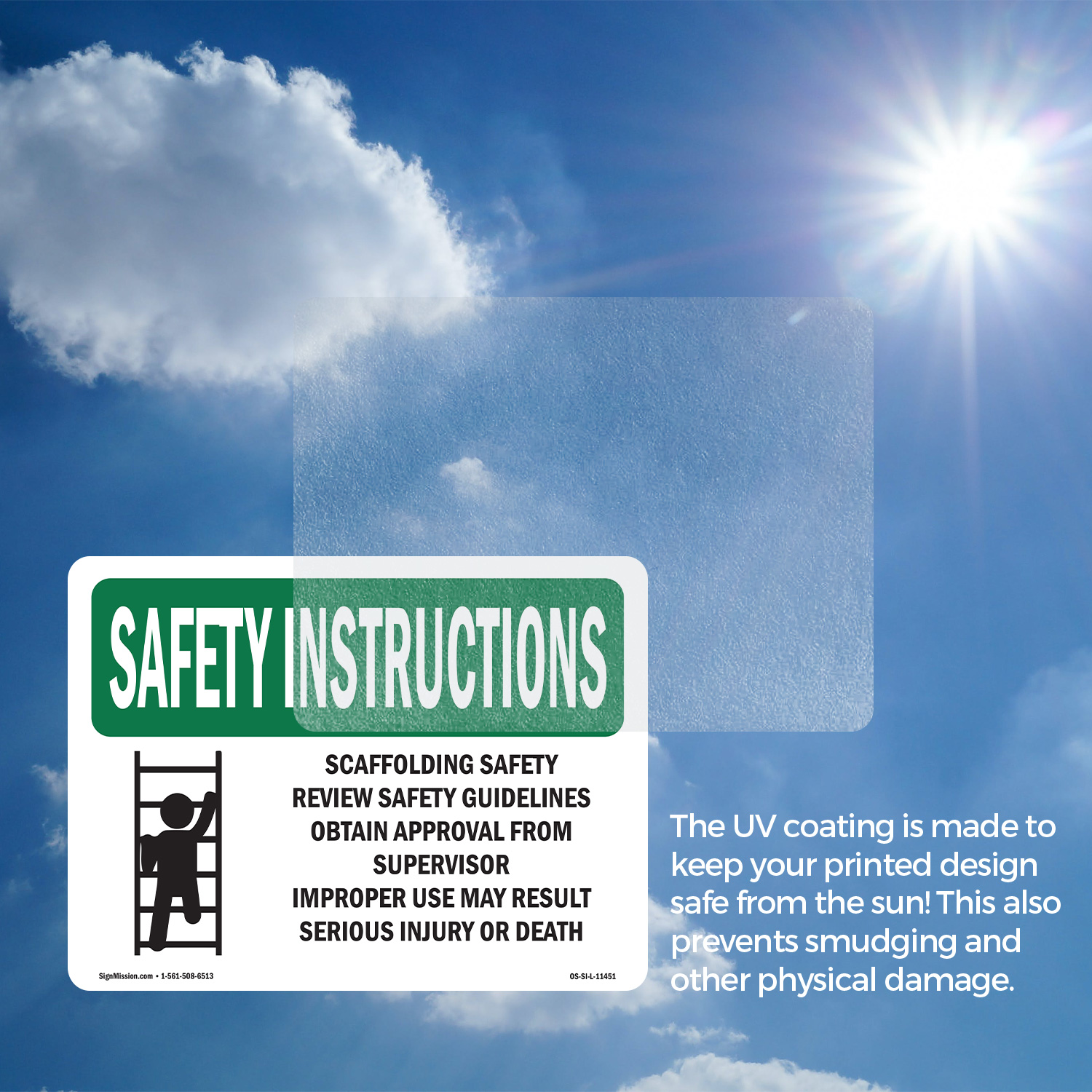 Scaffolding Safety Review With Symbol OSHA Safety Instructions Sign 5/10 Pack - Picture 16 of 43