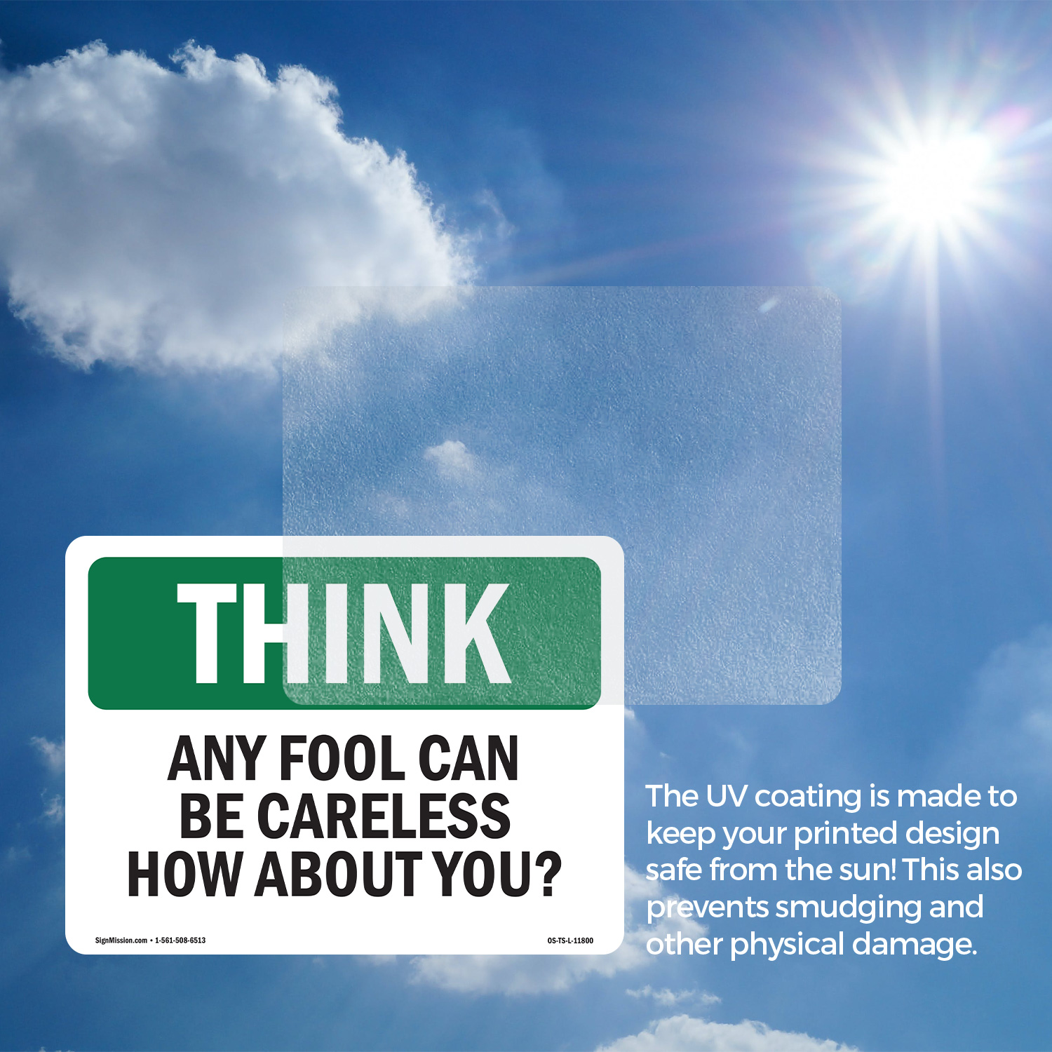 Any Fool Can Be Careless How About You OSHA Think Sign Or Decal - 5 or 10 Pack - Picture 16 of 43